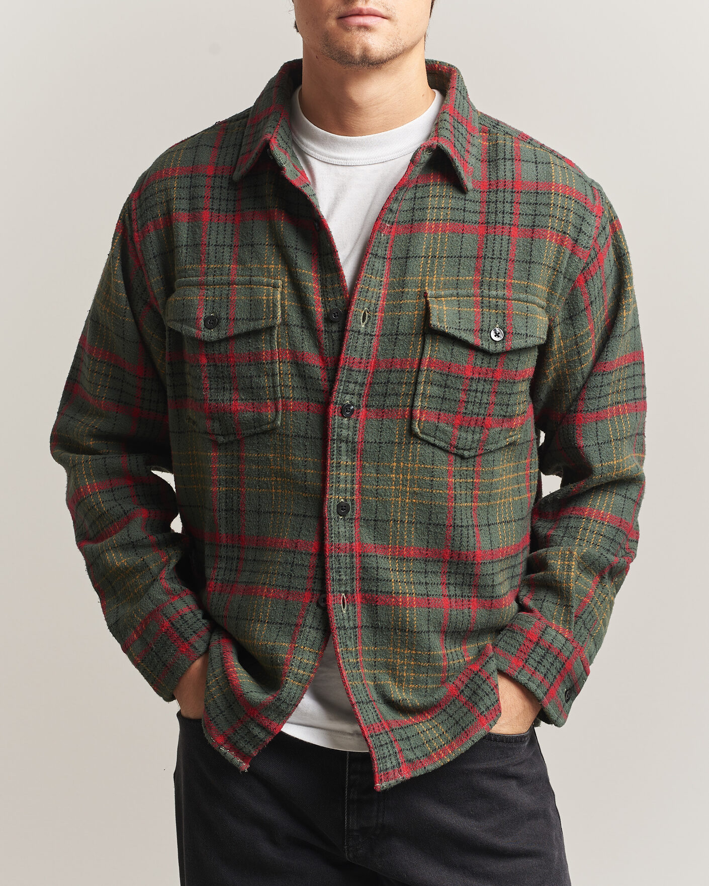 Herre | Skjorter | Pendleton | Big Pocket Shirt Green