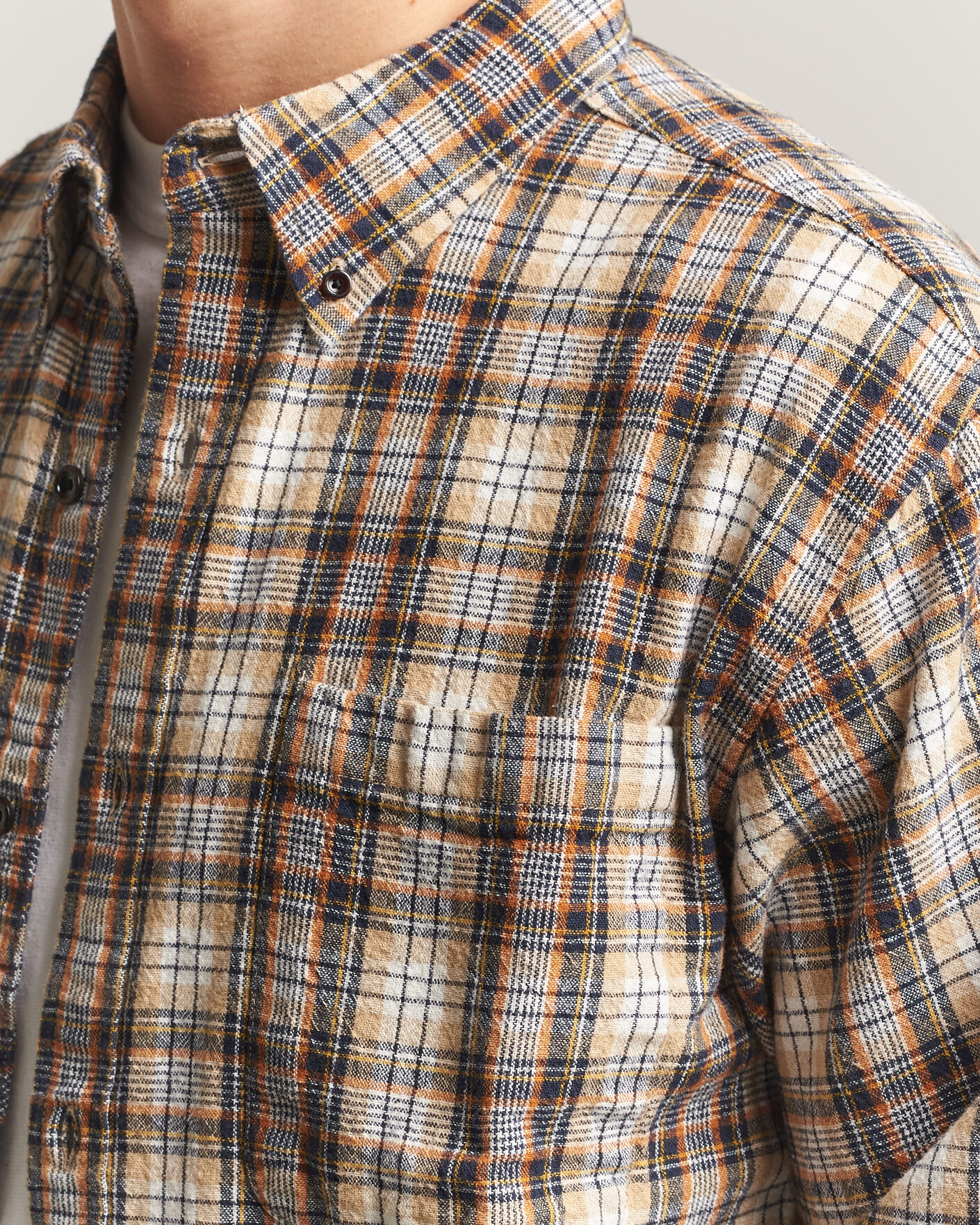 Herre | Skjorter | Pendleton | Flannel Button Down Shirt Brown Check