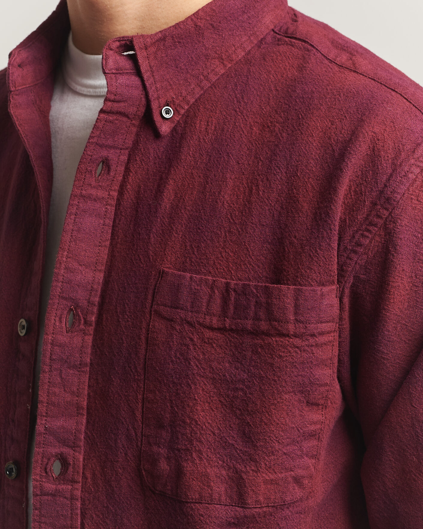 Herre | Skjorter | Pendleton | Flannel Button Down Shirt Maroon Plaid
