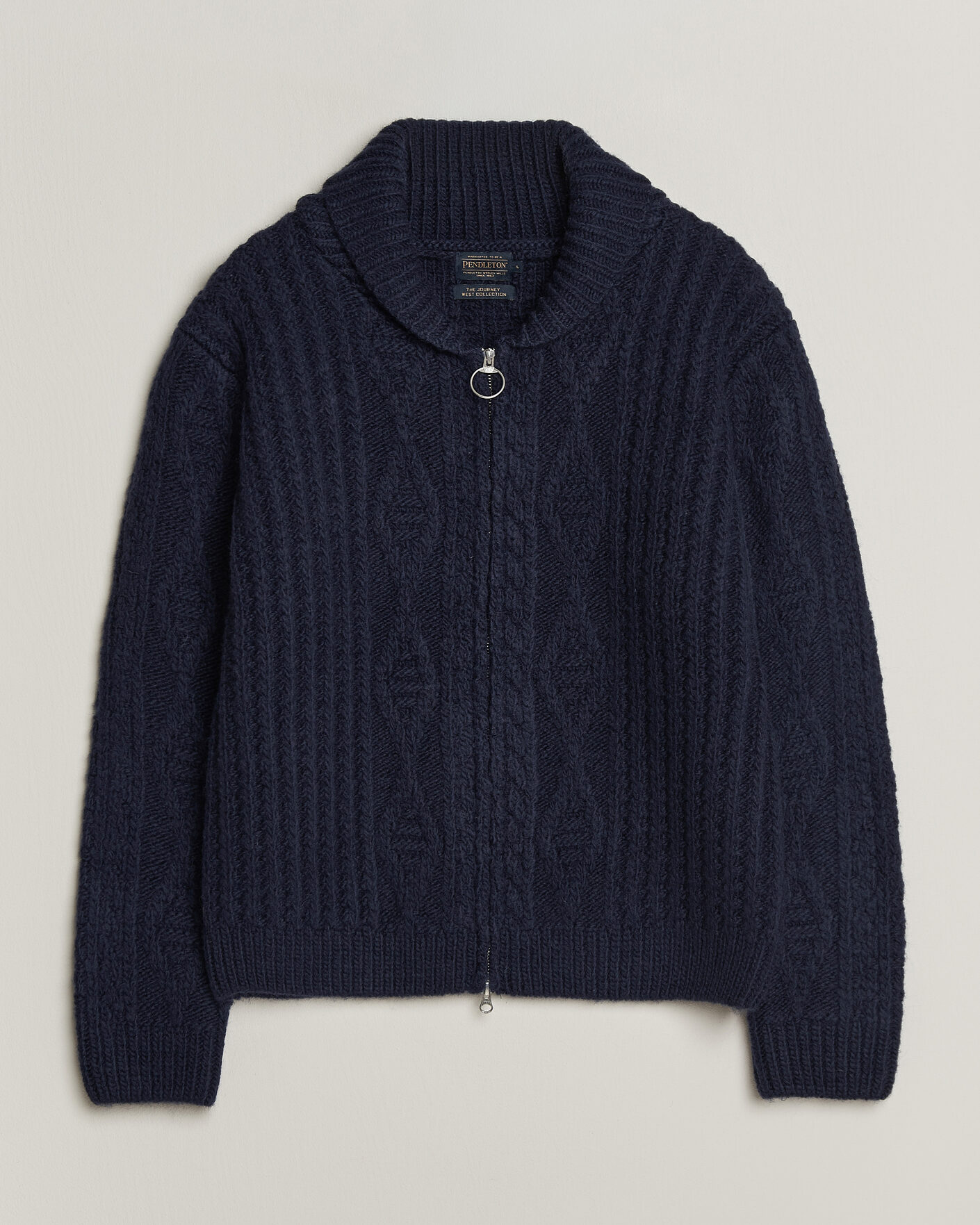 Herre | Trøjer | Pendleton | Hoop Zip Cardigan Navy