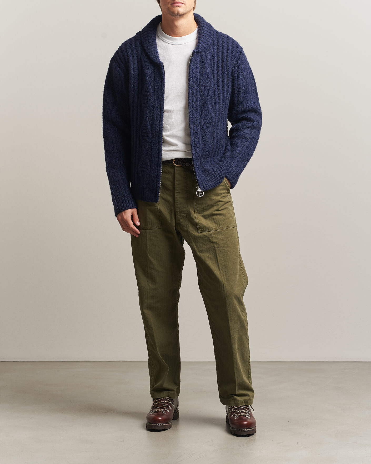 Herre | Trøjer | Pendleton | Hoop Zip Cardigan Navy