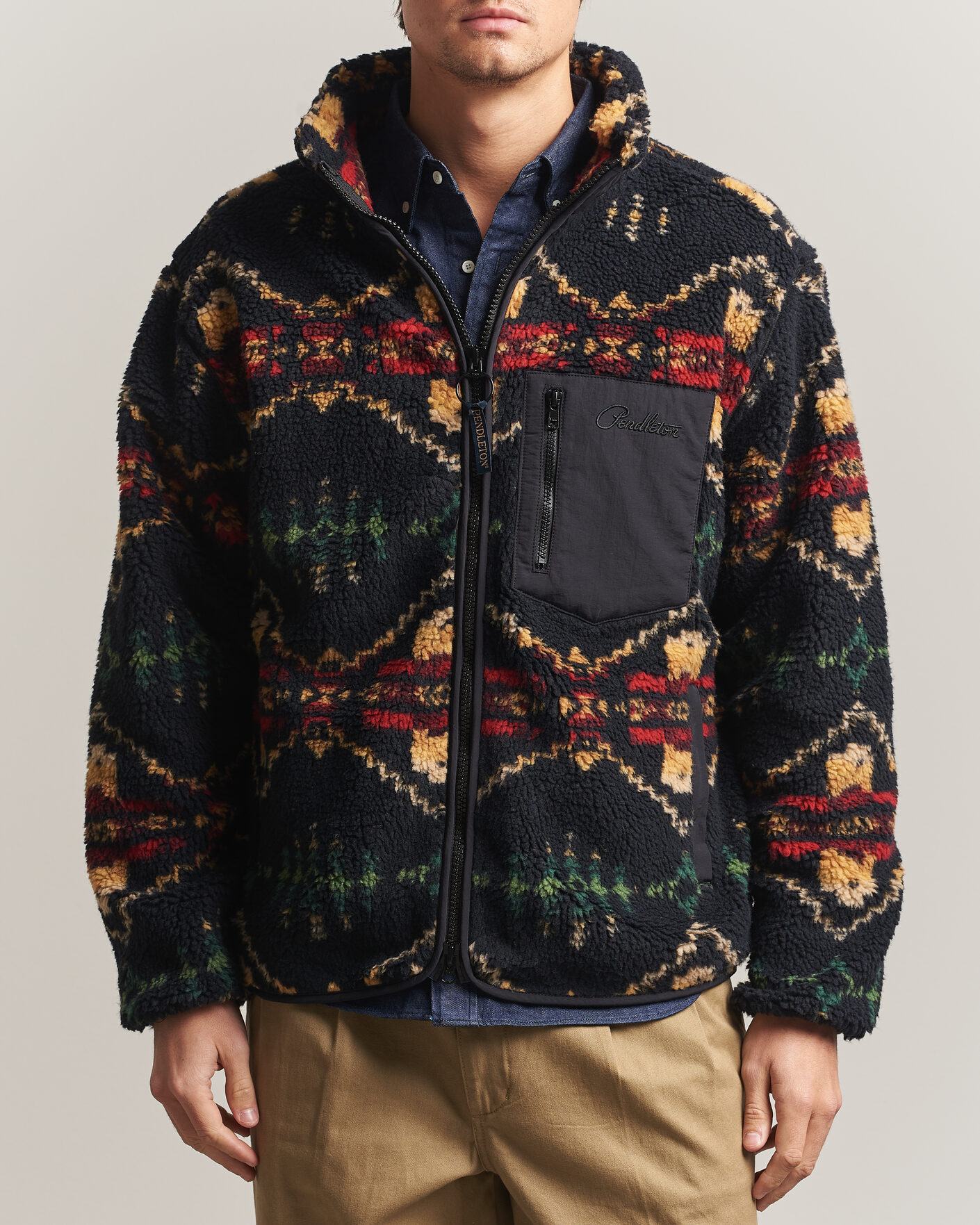 Herre | Trøjer | Pendleton | Jacquard Sherpa Fleece Four Corners