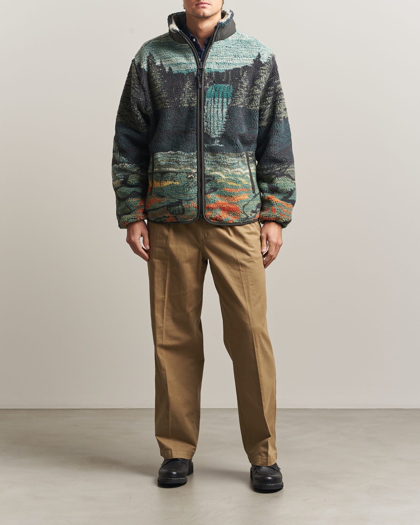Herre | Trøjer | Pendleton | Jacquard Sherpa Fleece Salmon Falls