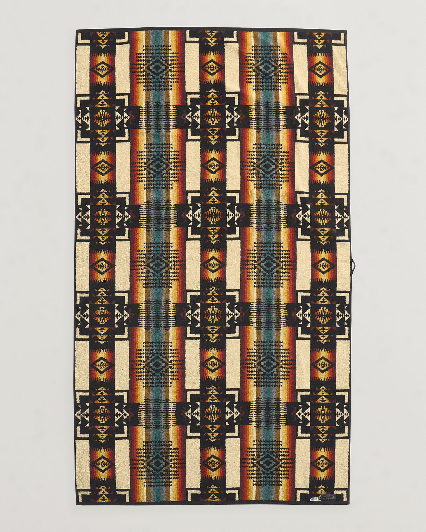 Herre | Tekstiler | Pendleton | Oversized Jacquard Spa Towel Black
