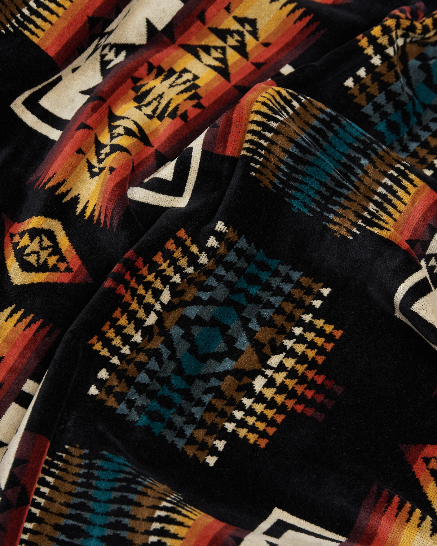 Herre | Tekstiler | Pendleton | Oversized Jacquard Spa Towel Black