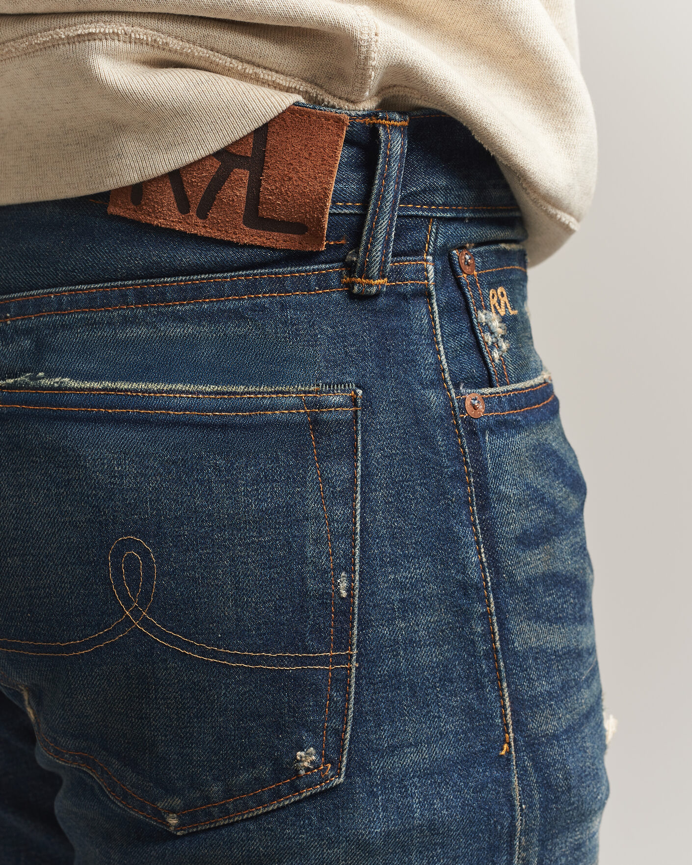 Herre | Jeans | RRL | Straight Leg Selvedge Jeans Hawley Wash