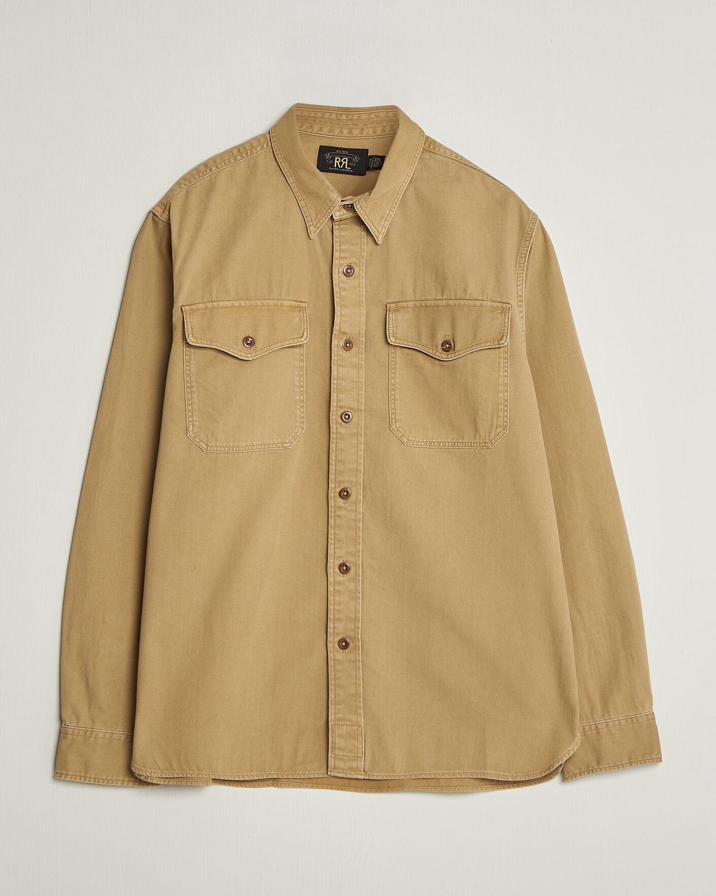 Herre | Skjorter | RRL | Officers Shirt Faded Tan