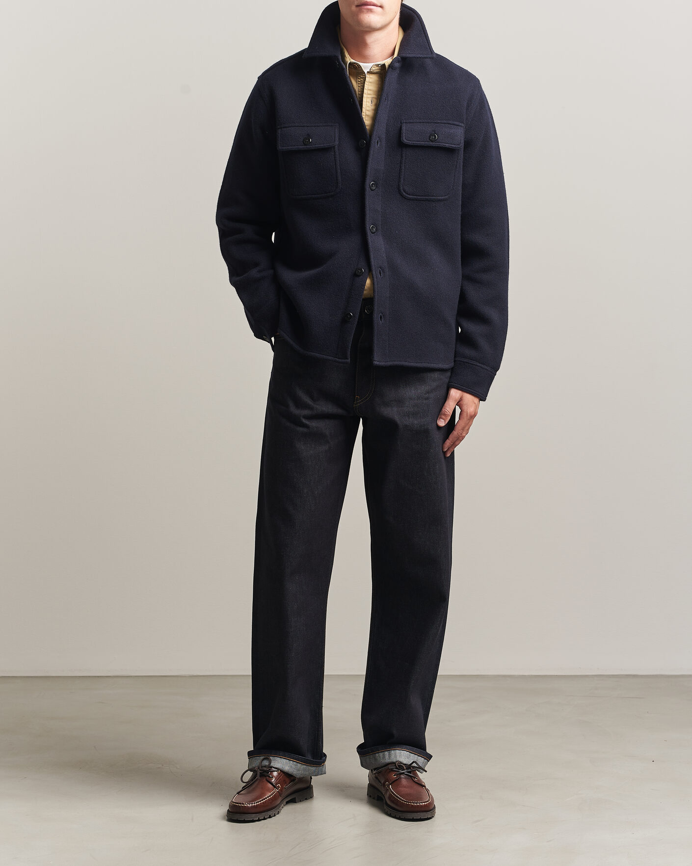 Herre | Skjorter | RRL | CPO Cardigan Shirt Navy