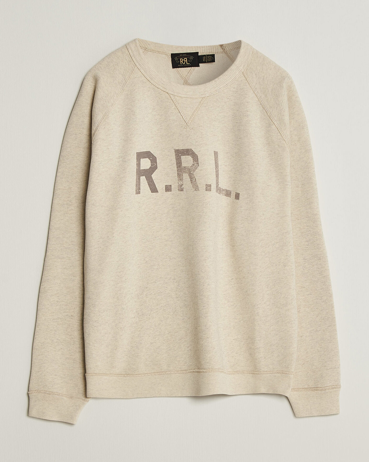 Herre | Trøjer | RRL | Raglan Sleeve Sweatshirt Oatmeal Heather