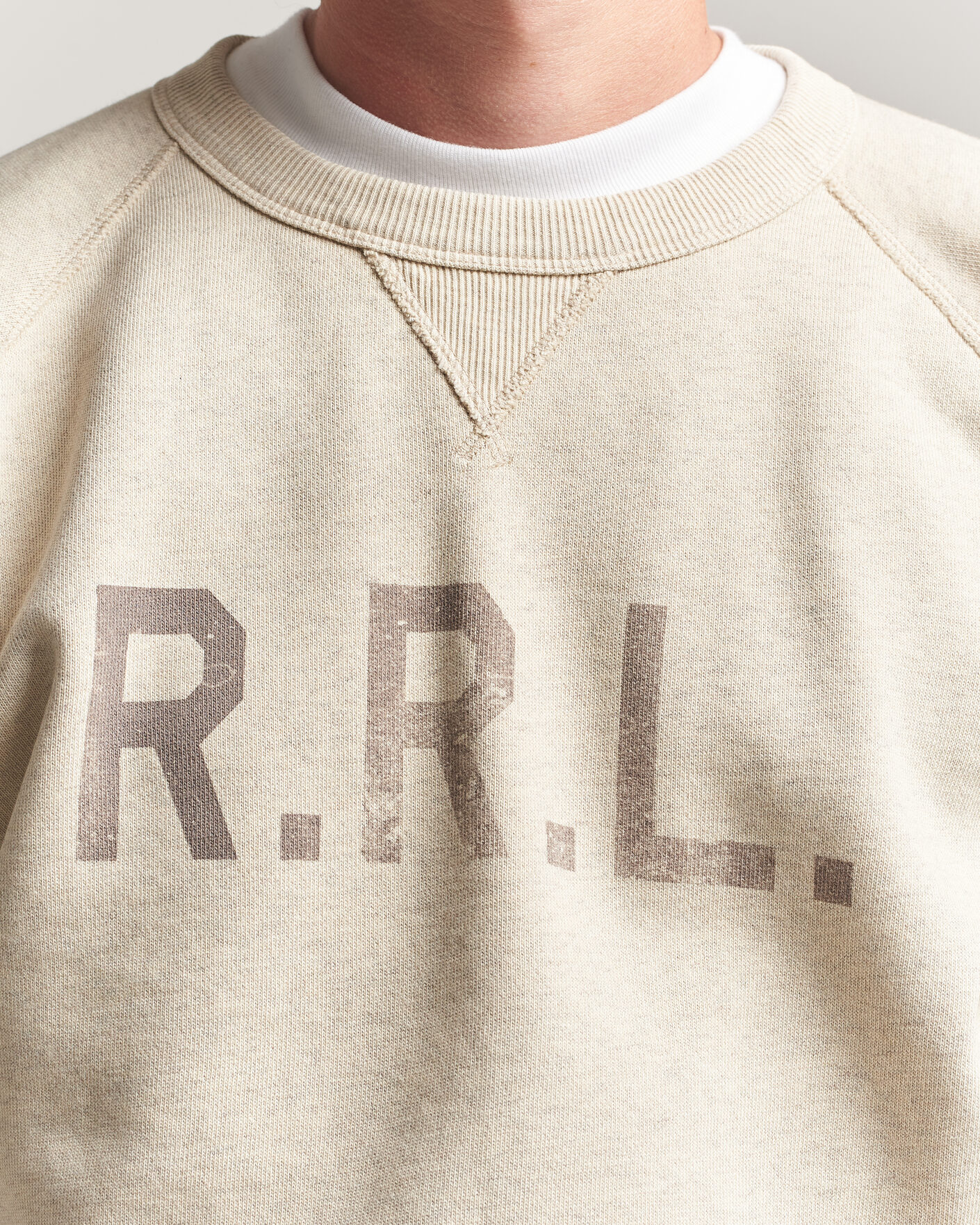 Herre | Trøjer | RRL | Raglan Sleeve Sweatshirt Oatmeal Heather