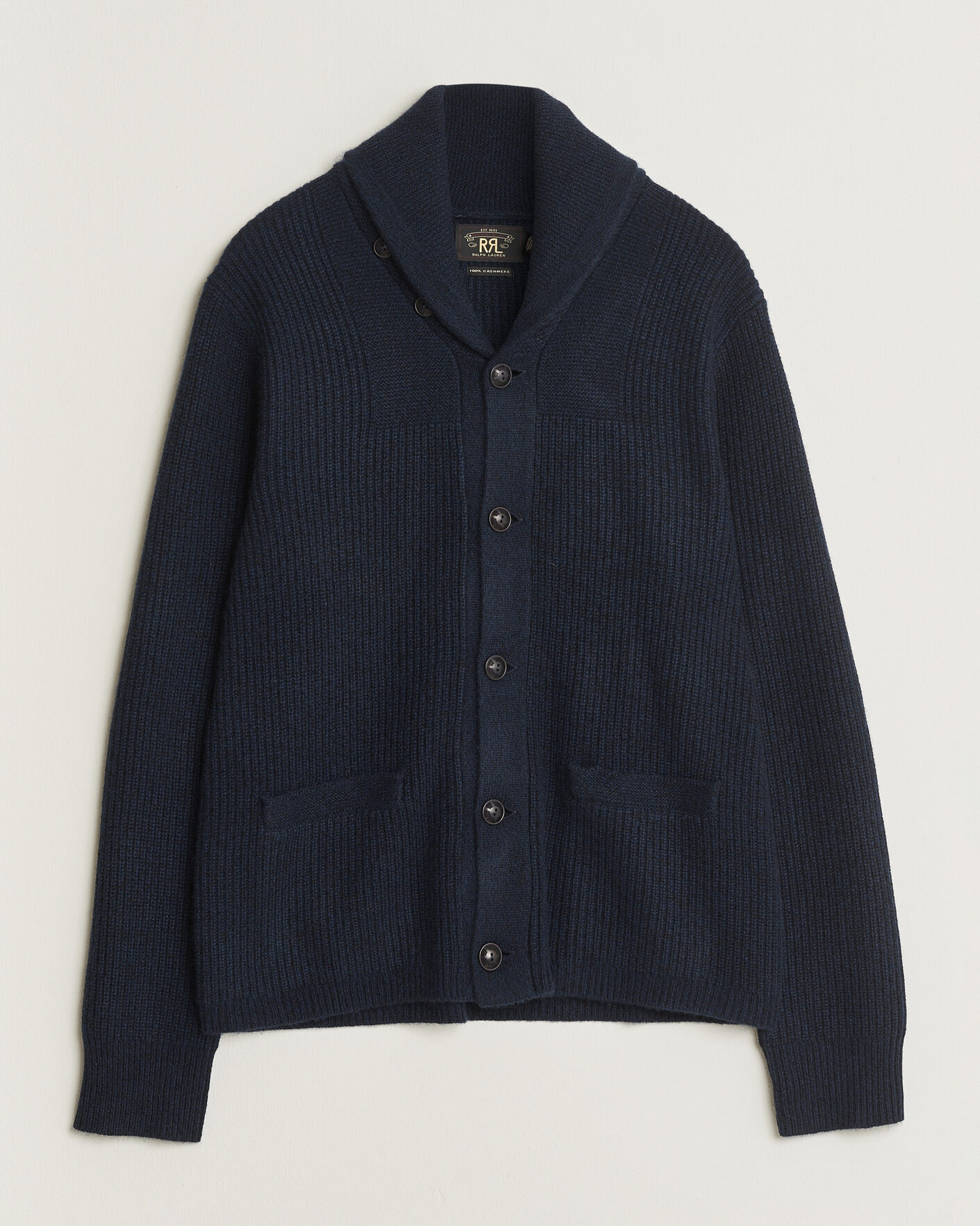 Herre | Trøjer | RRL | Cashmere Shawl Collar Cardigan Navy