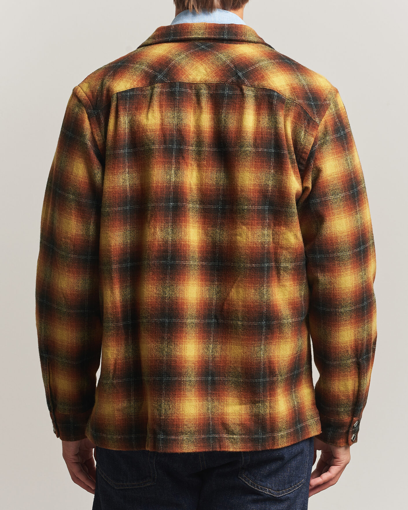 Herre | Skjorter | RRL | Jesse Plaid Camp Shirt Orange/Yellow