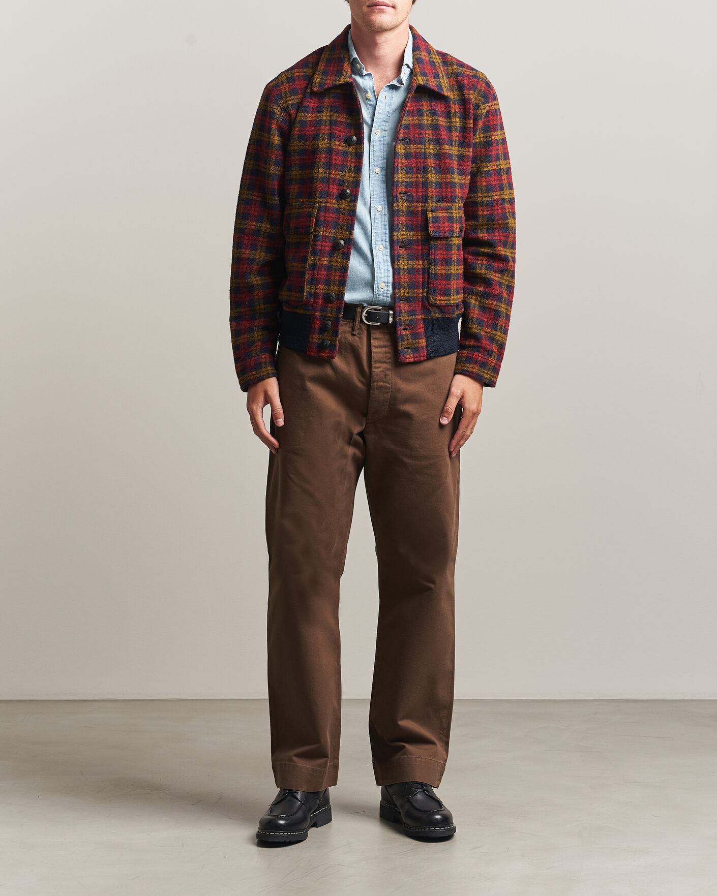 Herre | Jakker | RRL | Knit Bomber Jacket Red Multi
