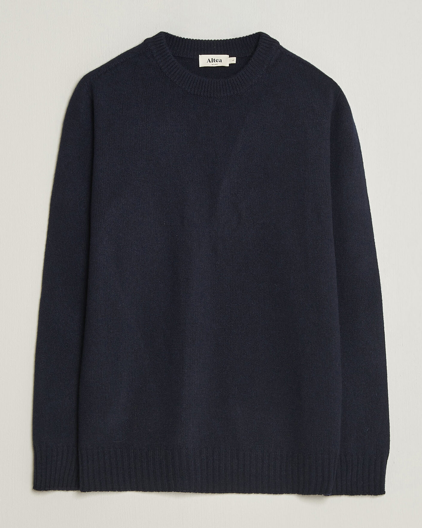 Herre | Trøjer | Altea | Wool/Cashmere Crew Neck Pullover Navy
