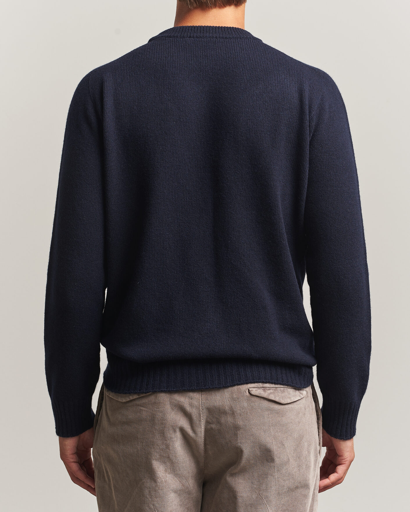 Herre | Trøjer | Altea | Wool/Cashmere Crew Neck Pullover Navy