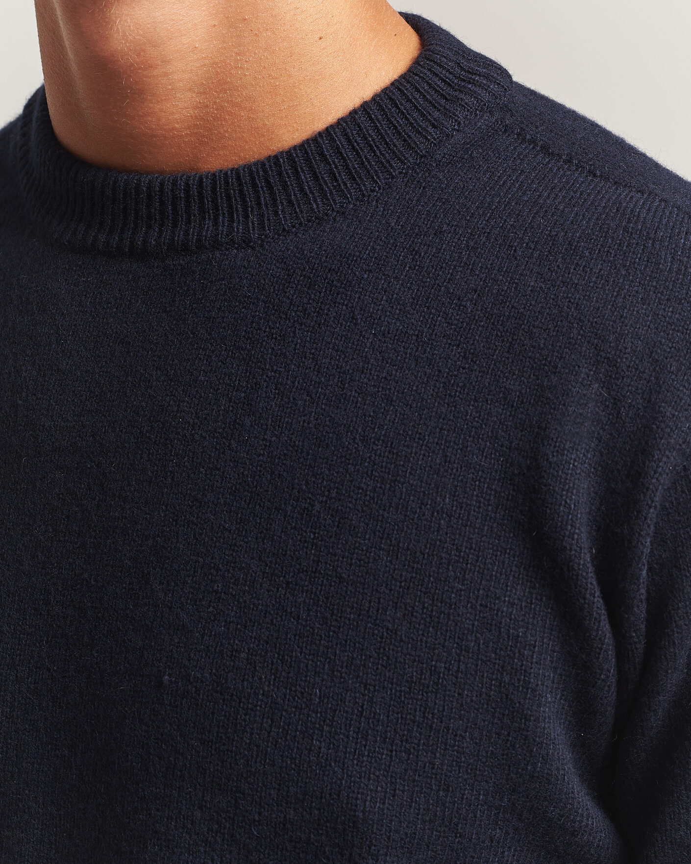 Herre | Trøjer | Altea | Wool/Cashmere Crew Neck Pullover Navy
