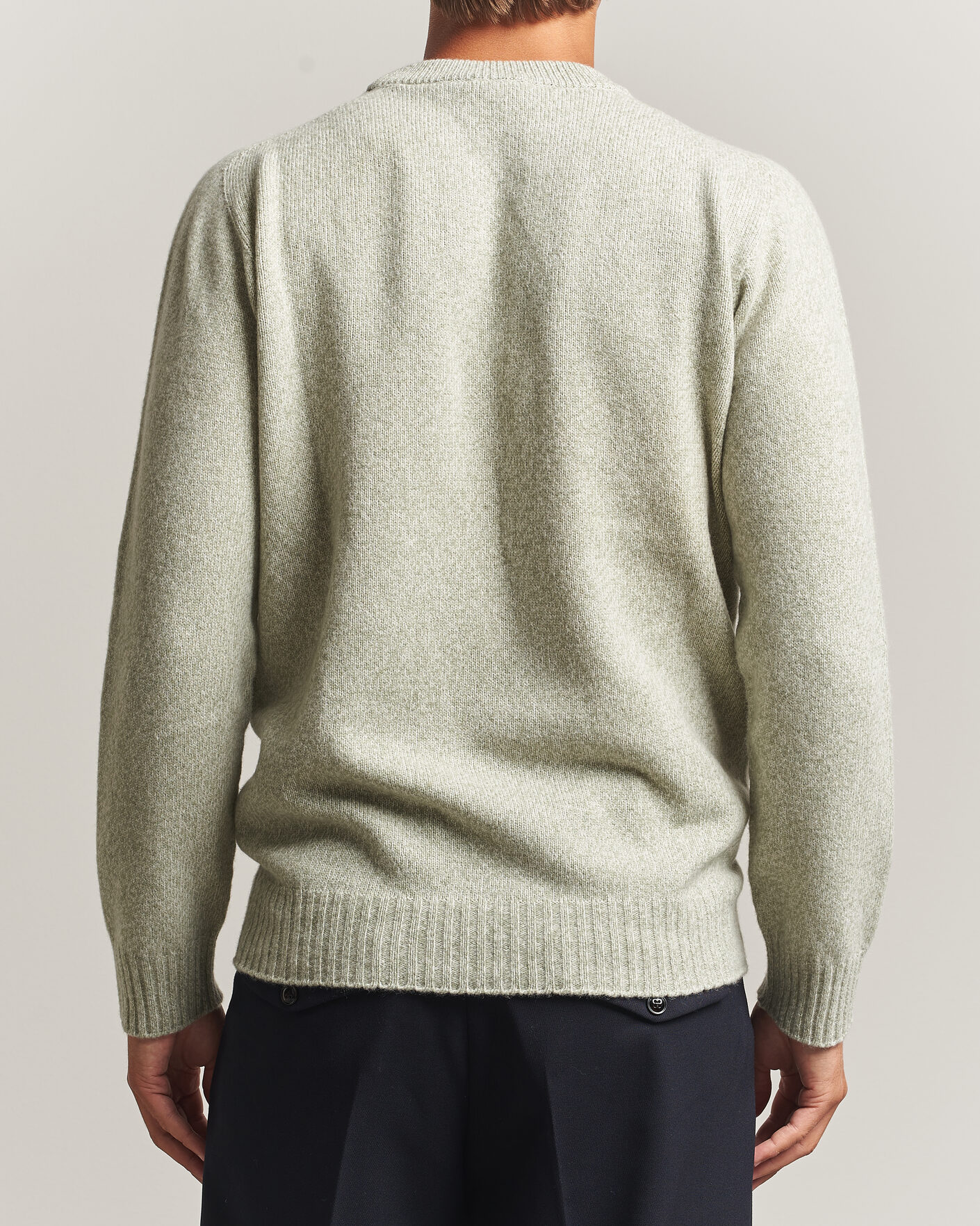 Herre | Trøjer | Altea | Wool/Cashmere Crew Neck Pullover Mint Green