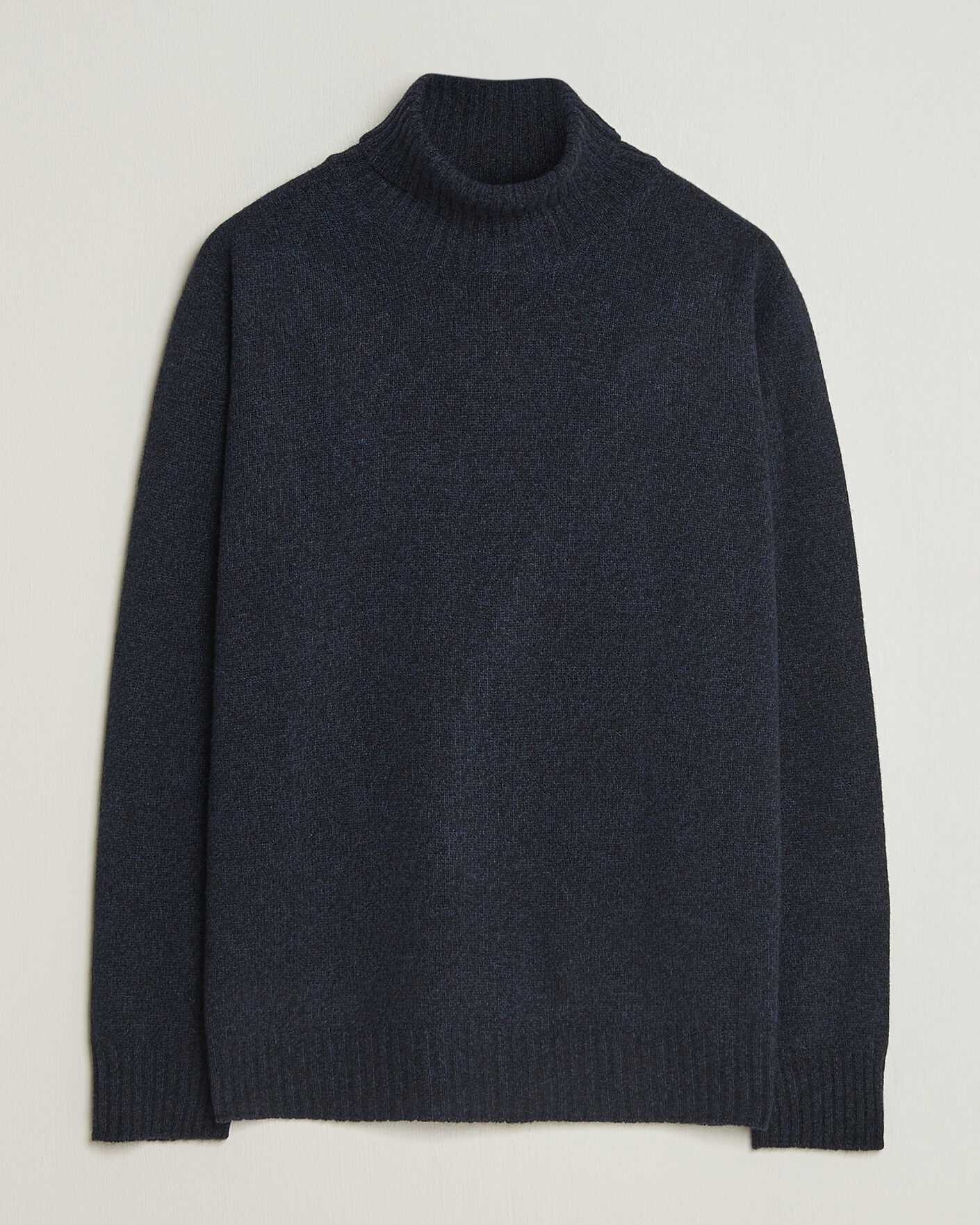 Herre | Trøjer | Altea | Wool/Cashmere Rollneck Navy Melange