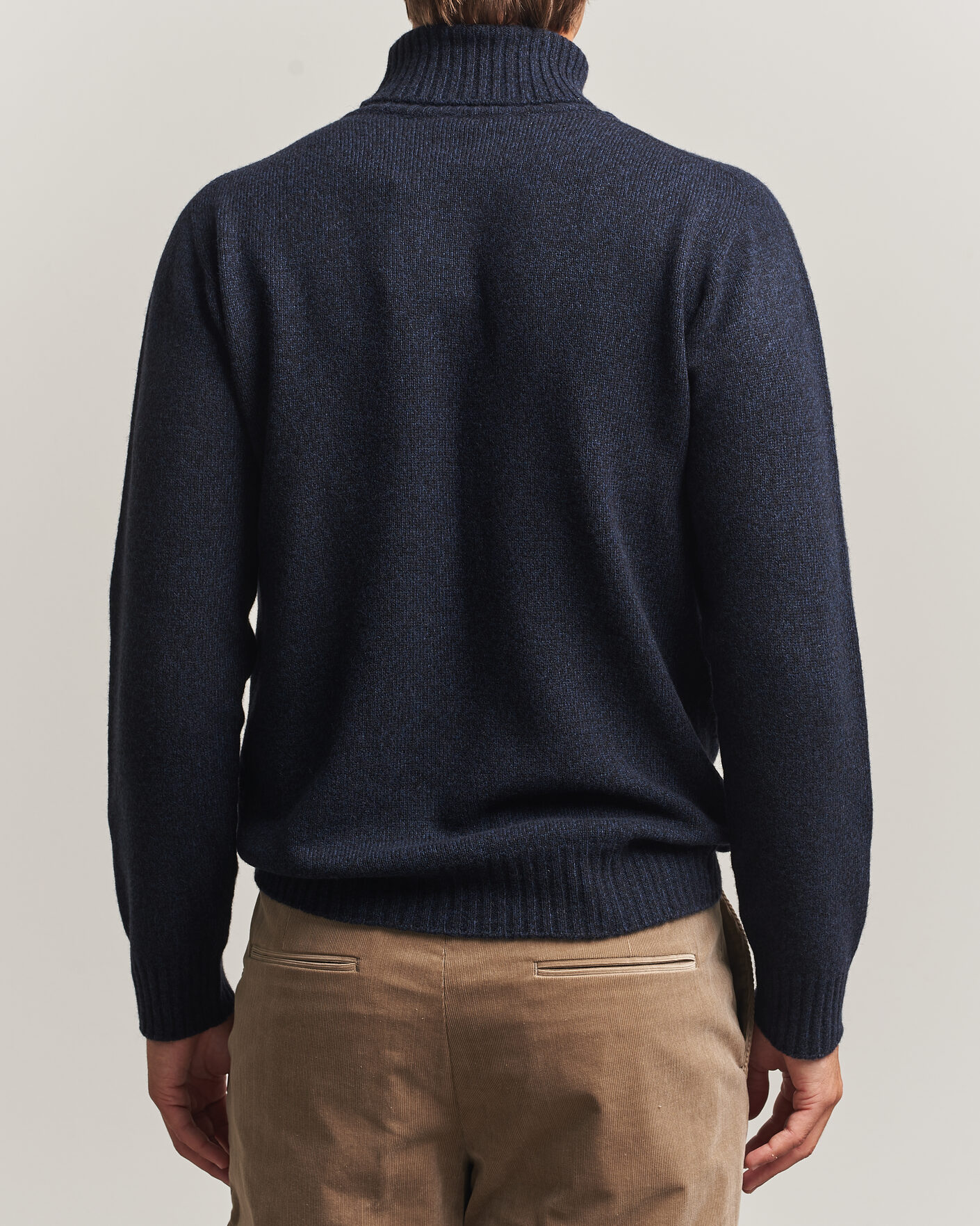 Herre | Trøjer | Altea | Wool/Cashmere Rollneck Navy Melange