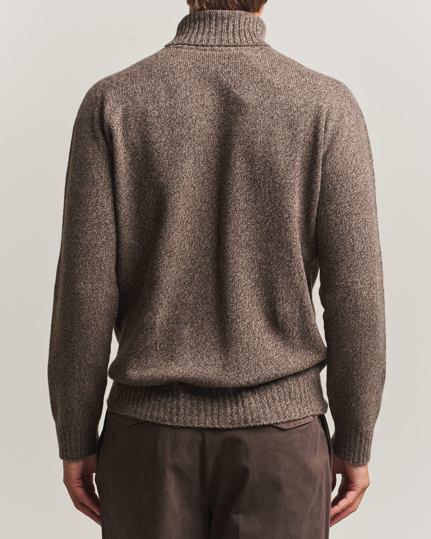 Herre | Trøjer | Altea | Wool/Cashmere Rollneck Brown Melange