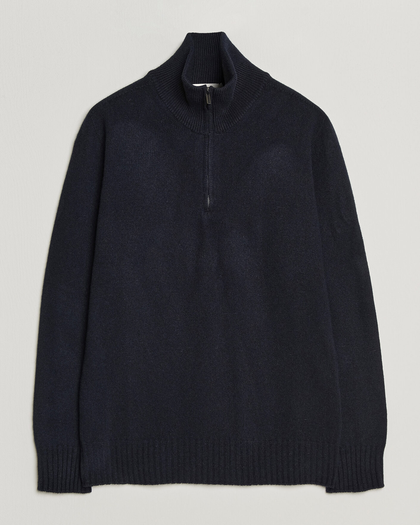 Herre | Trøjer | Altea | Wool/Cashmere Half Zip Navy