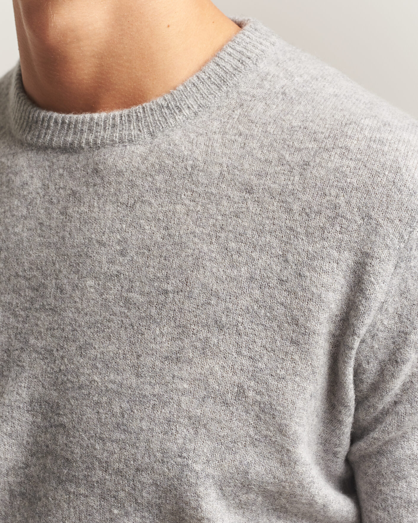 Herre | Trøjer | Altea | Cloud Cashmere Blend Sweater Grey Melange