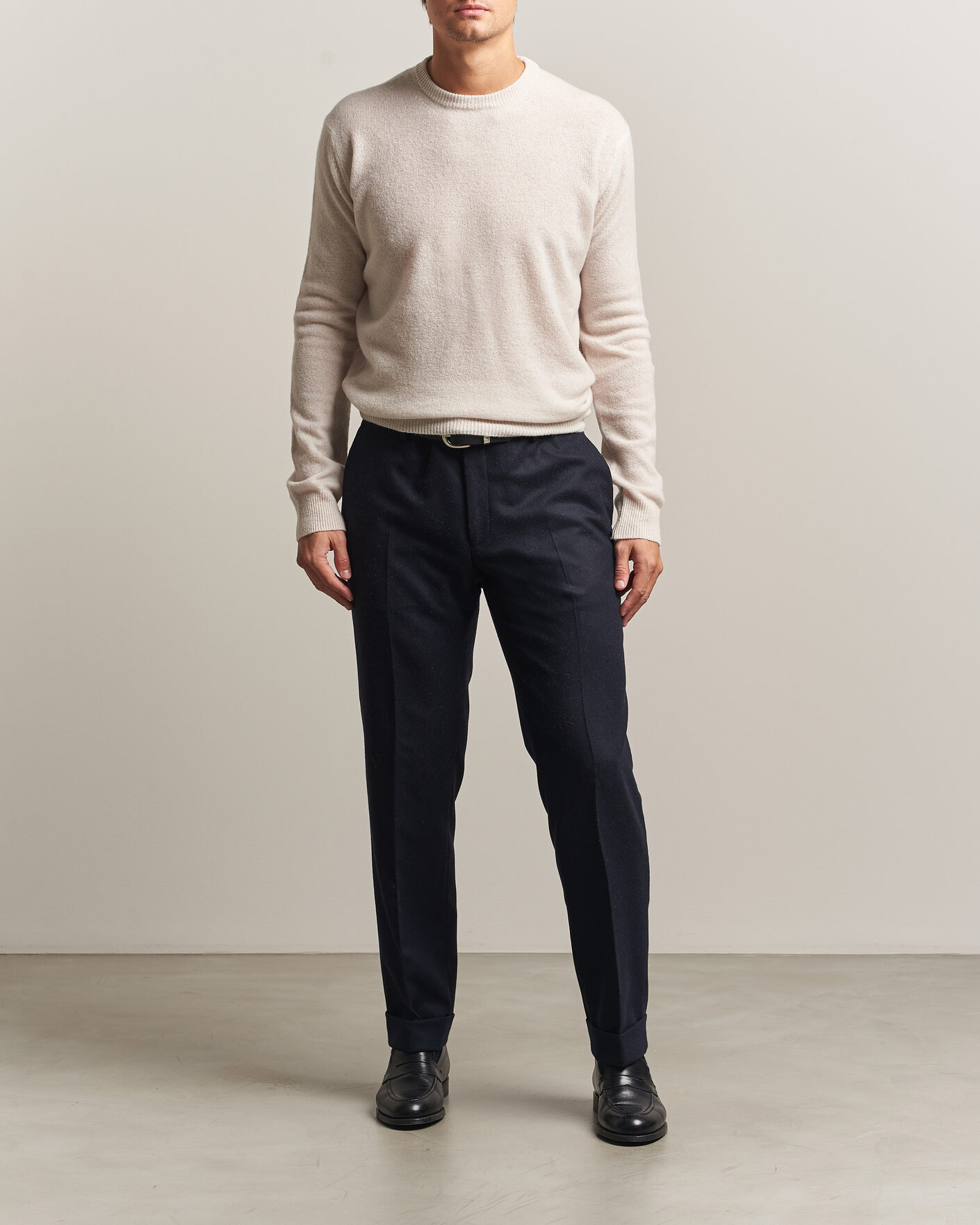 Herre | Trøjer | Altea | Cloud Cashmere Blend Sweater Latte