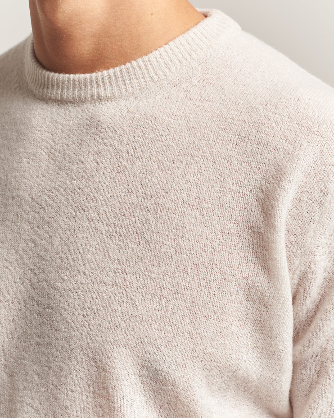 Herre | Trøjer | Altea | Cloud Cashmere Blend Sweater Latte