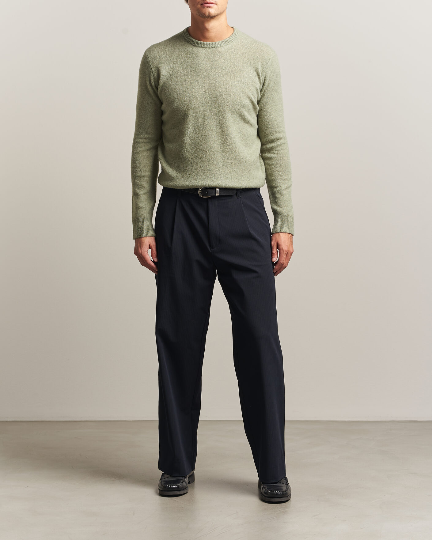 Herre | Trøjer | Altea | Cloud Cashmere Blend Sweater Mint Green