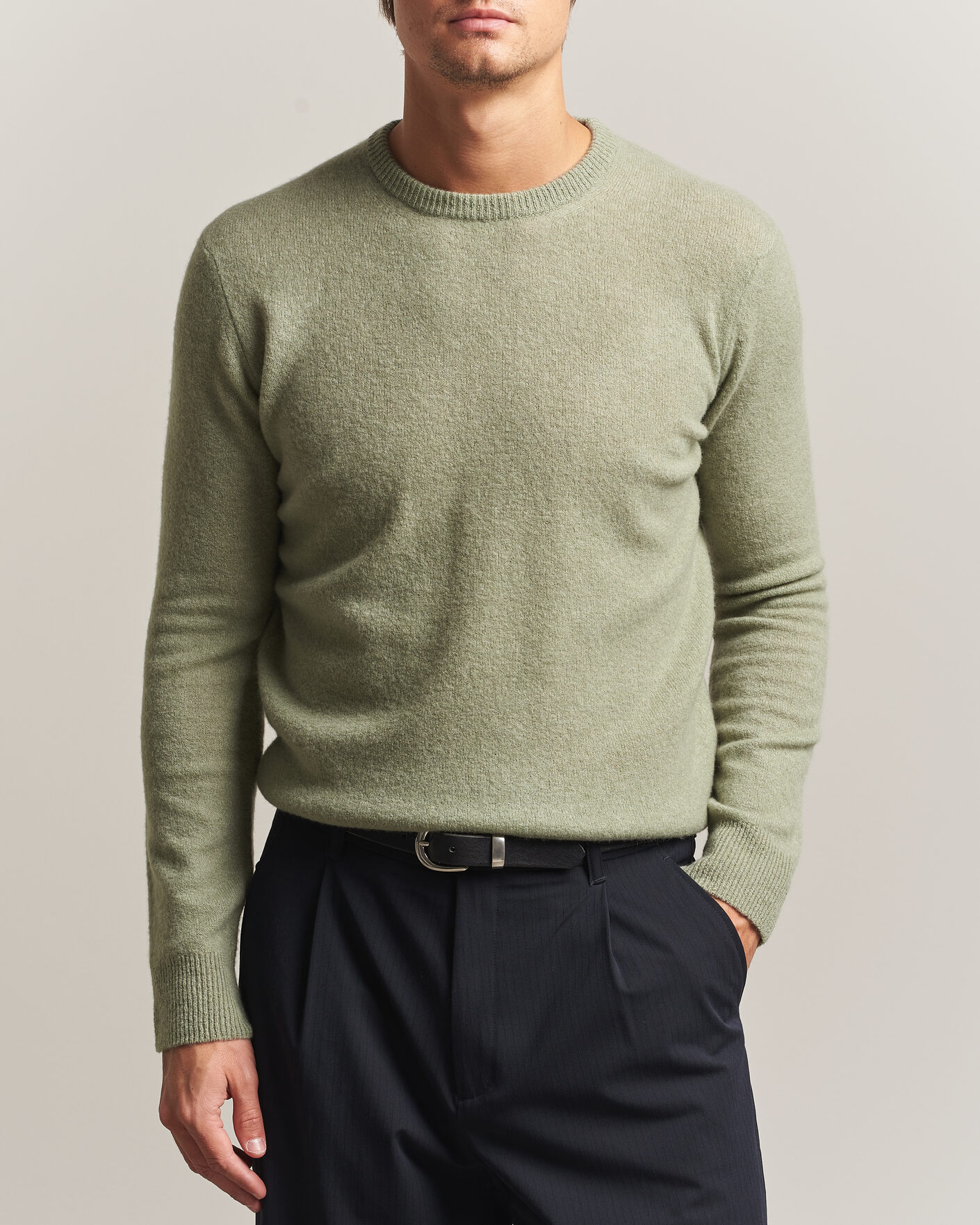 Herre | Trøjer | Altea | Cloud Cashmere Blend Sweater Mint Green