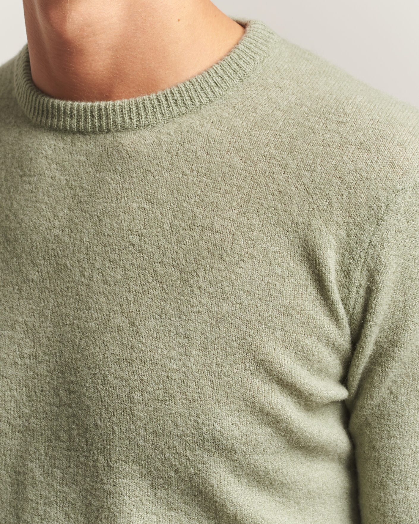 Herre | Trøjer | Altea | Cloud Cashmere Blend Sweater Mint Green