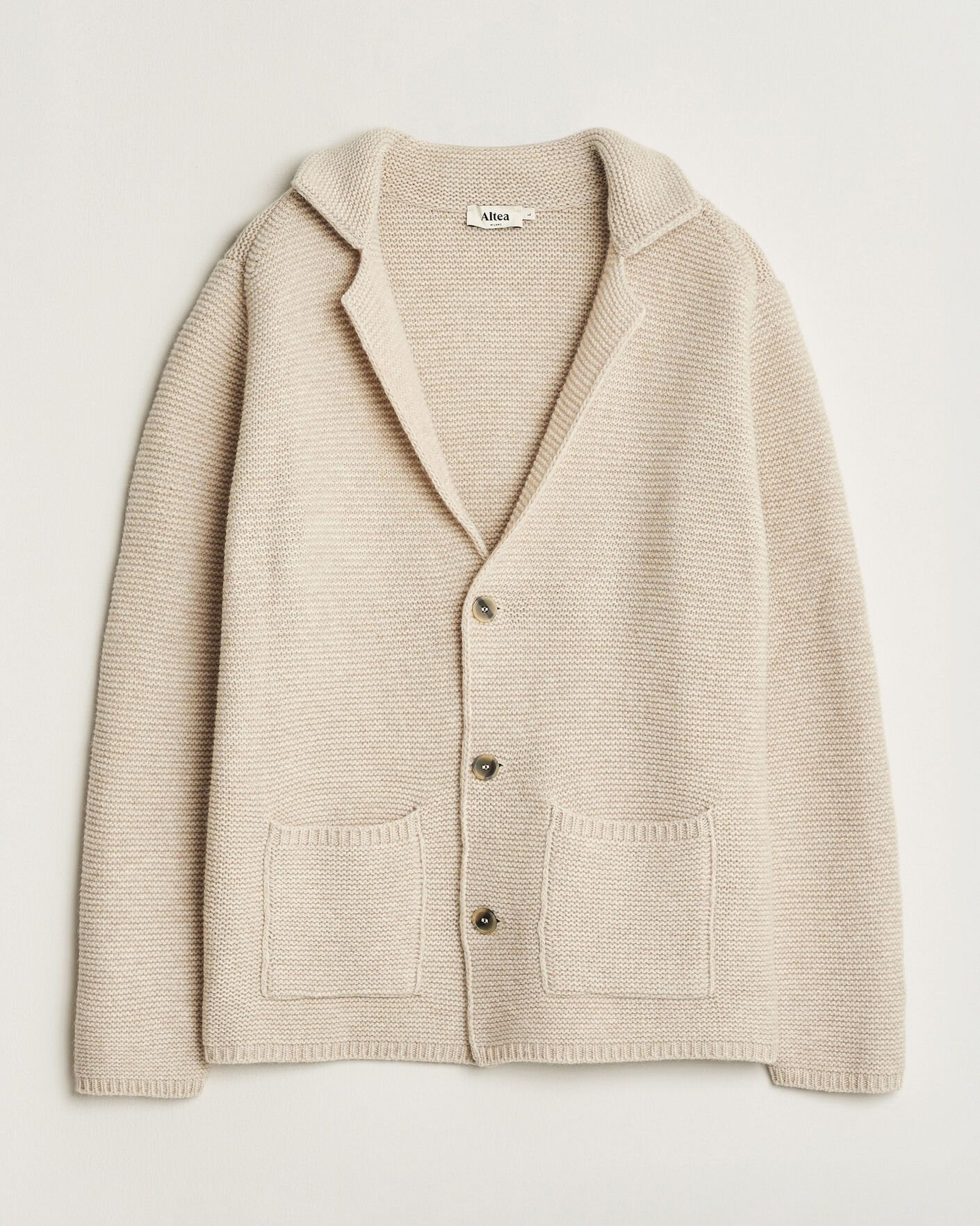 Herre | Trøjer | Altea | Wool Cardigan Jacket Beige