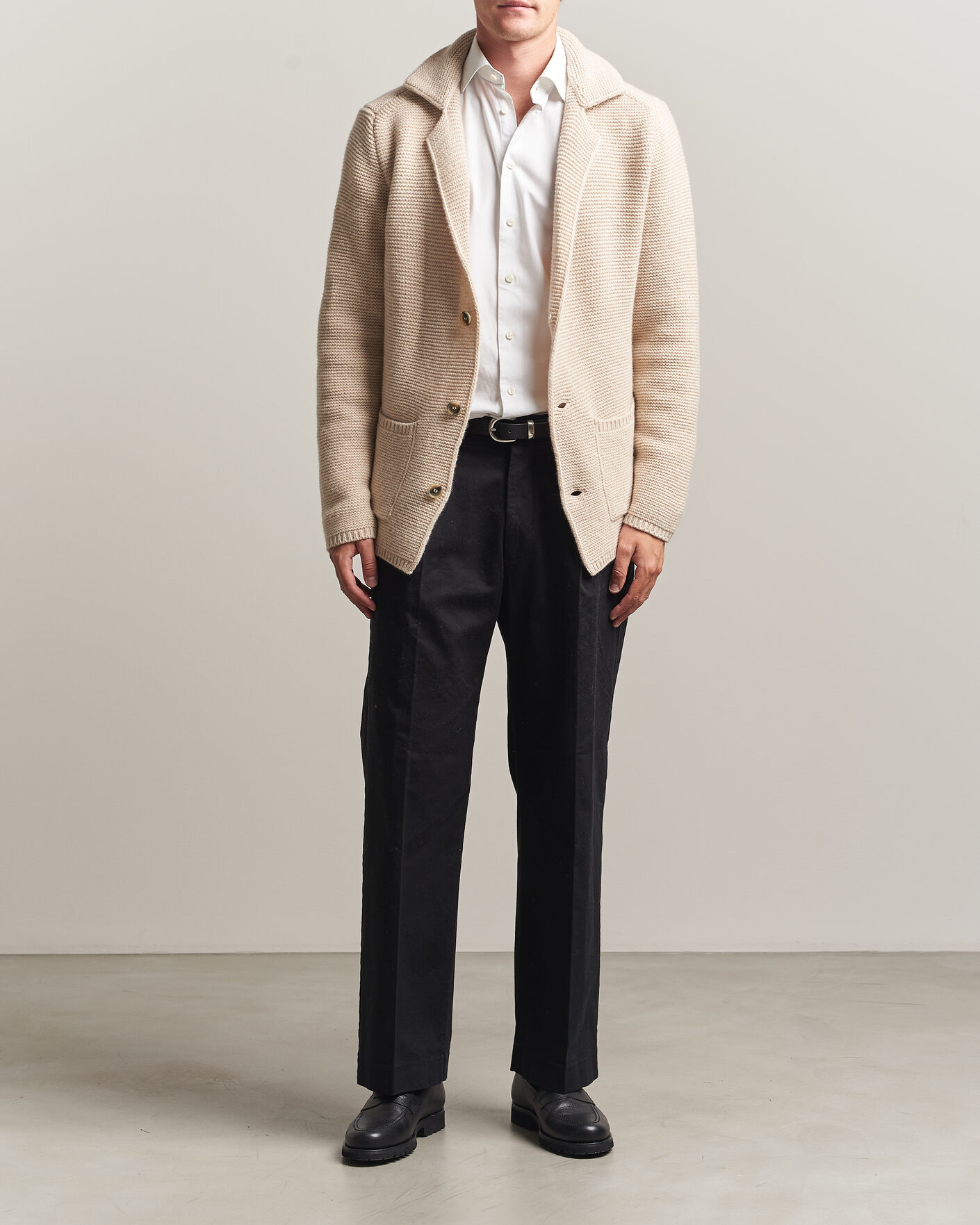 Herre | Trøjer | Altea | Wool Cardigan Jacket Beige