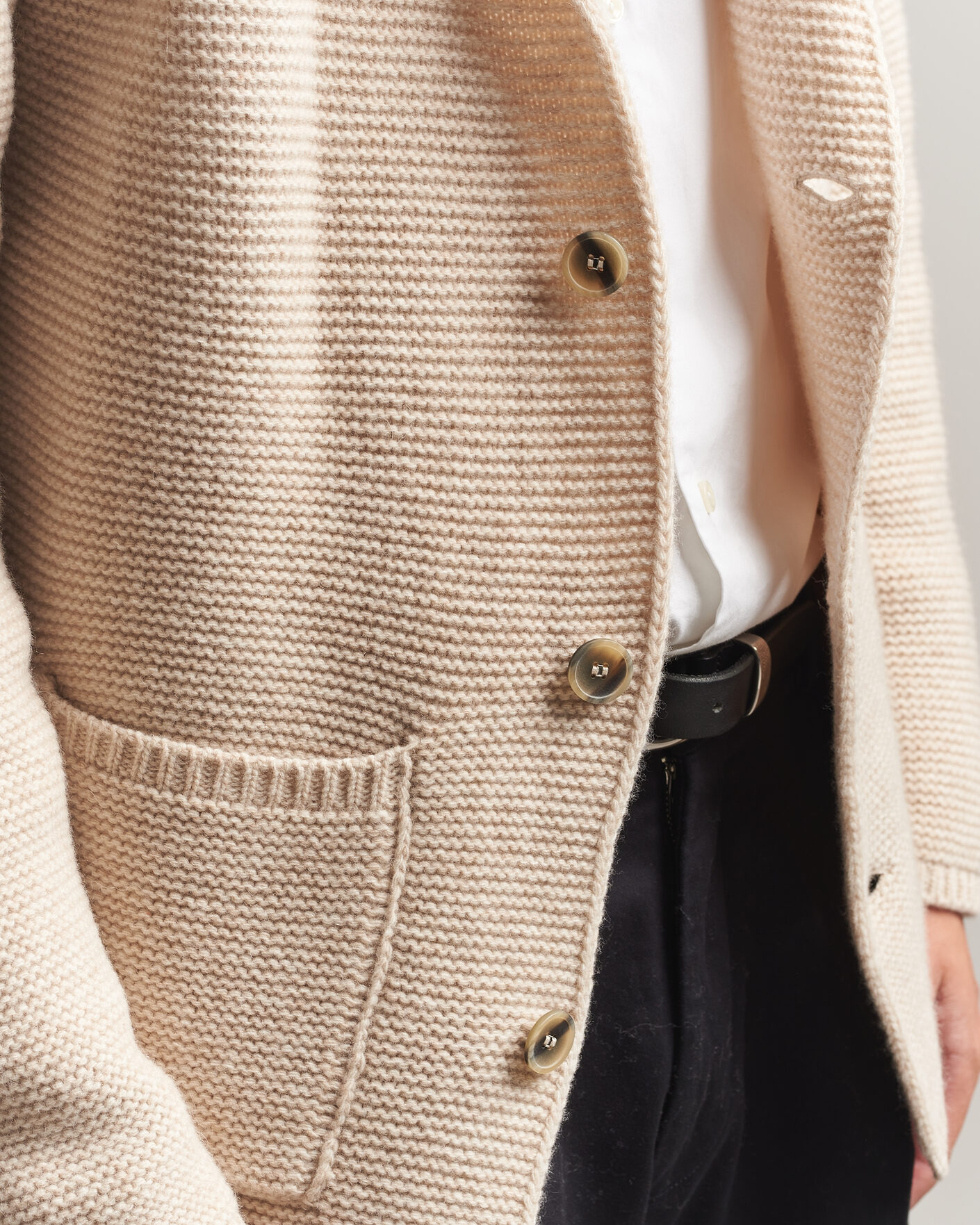 Herre | Trøjer | Altea | Wool Cardigan Jacket Beige