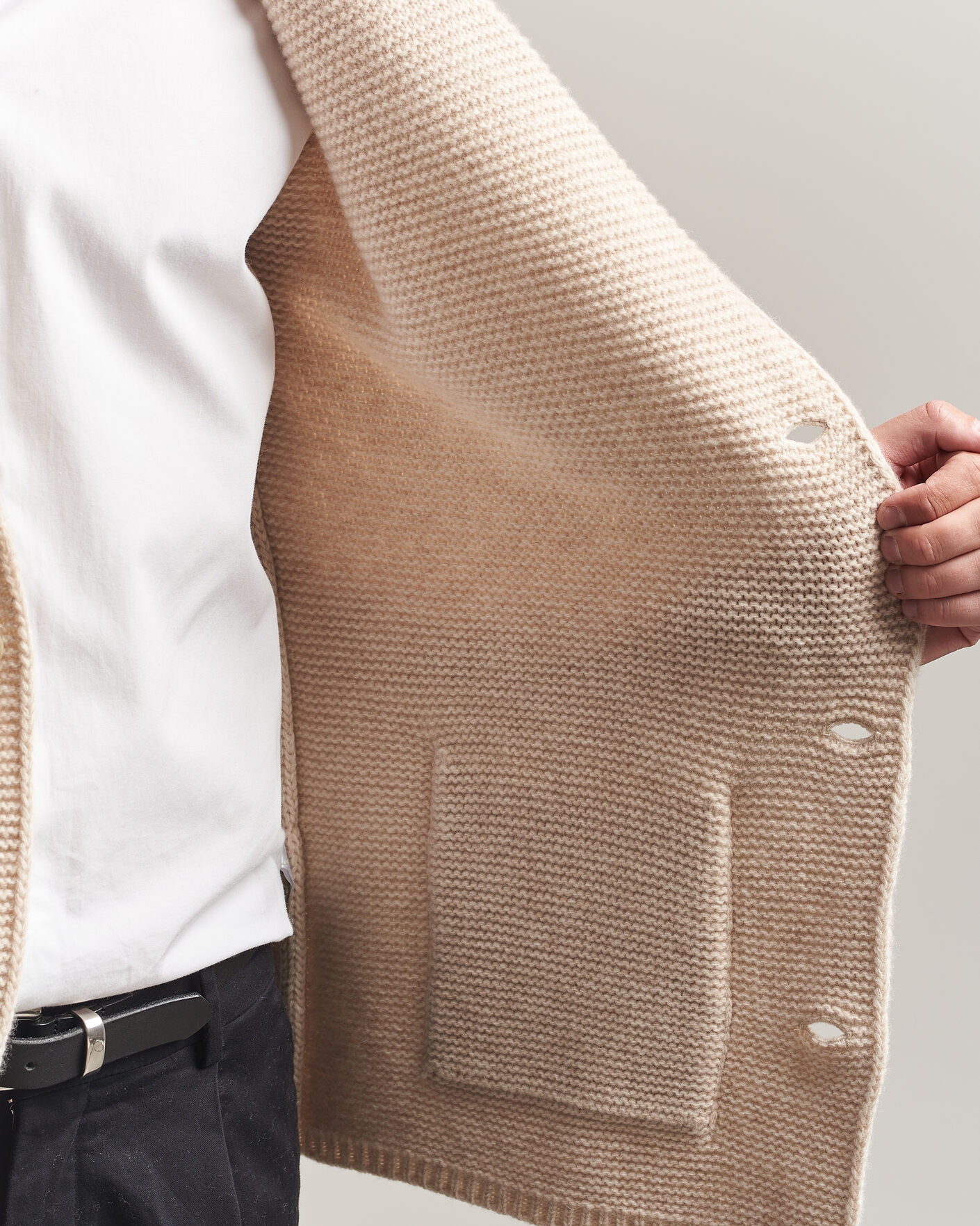 Herre | Trøjer | Altea | Wool Cardigan Jacket Beige