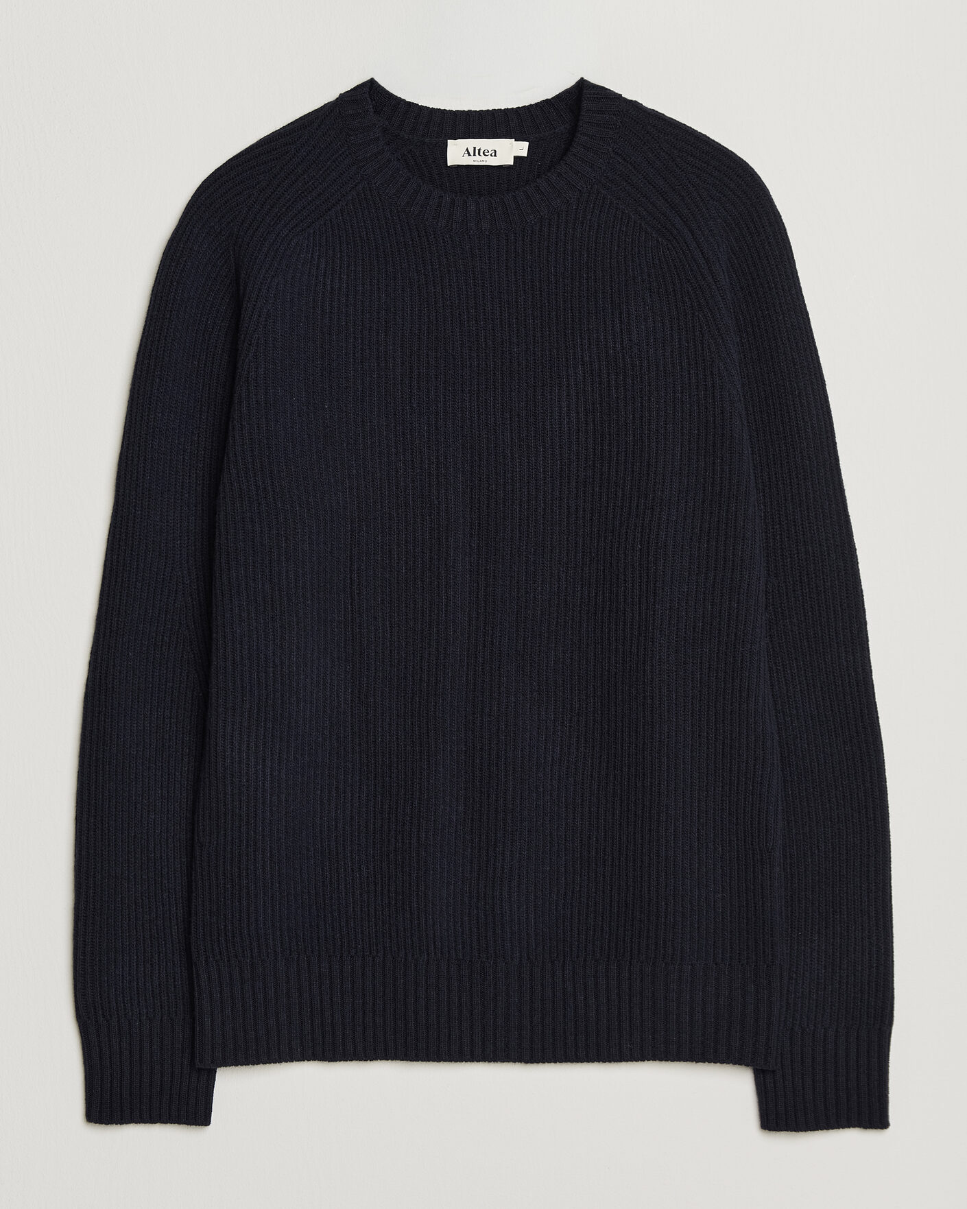 Herre | Trøjer | Altea | Rib Wool Crew Neck Navy