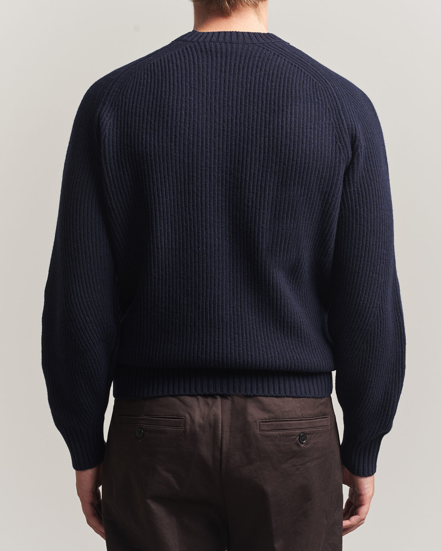 Herre | Trøjer | Altea | Rib Wool Crew Neck Navy