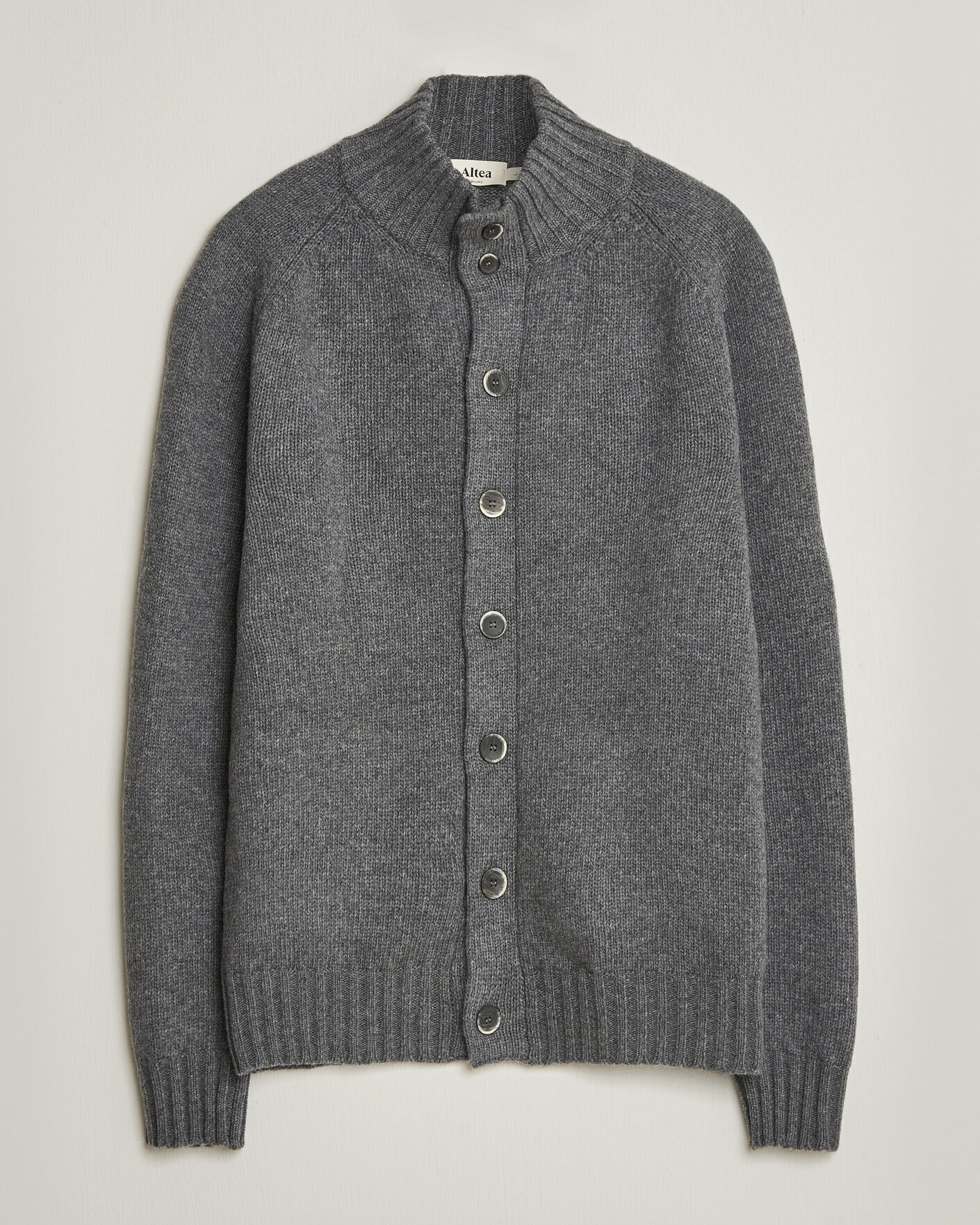 Herre | Trøjer | Altea | Raglan Sleeve Buttoned Cardigan Grey Melange