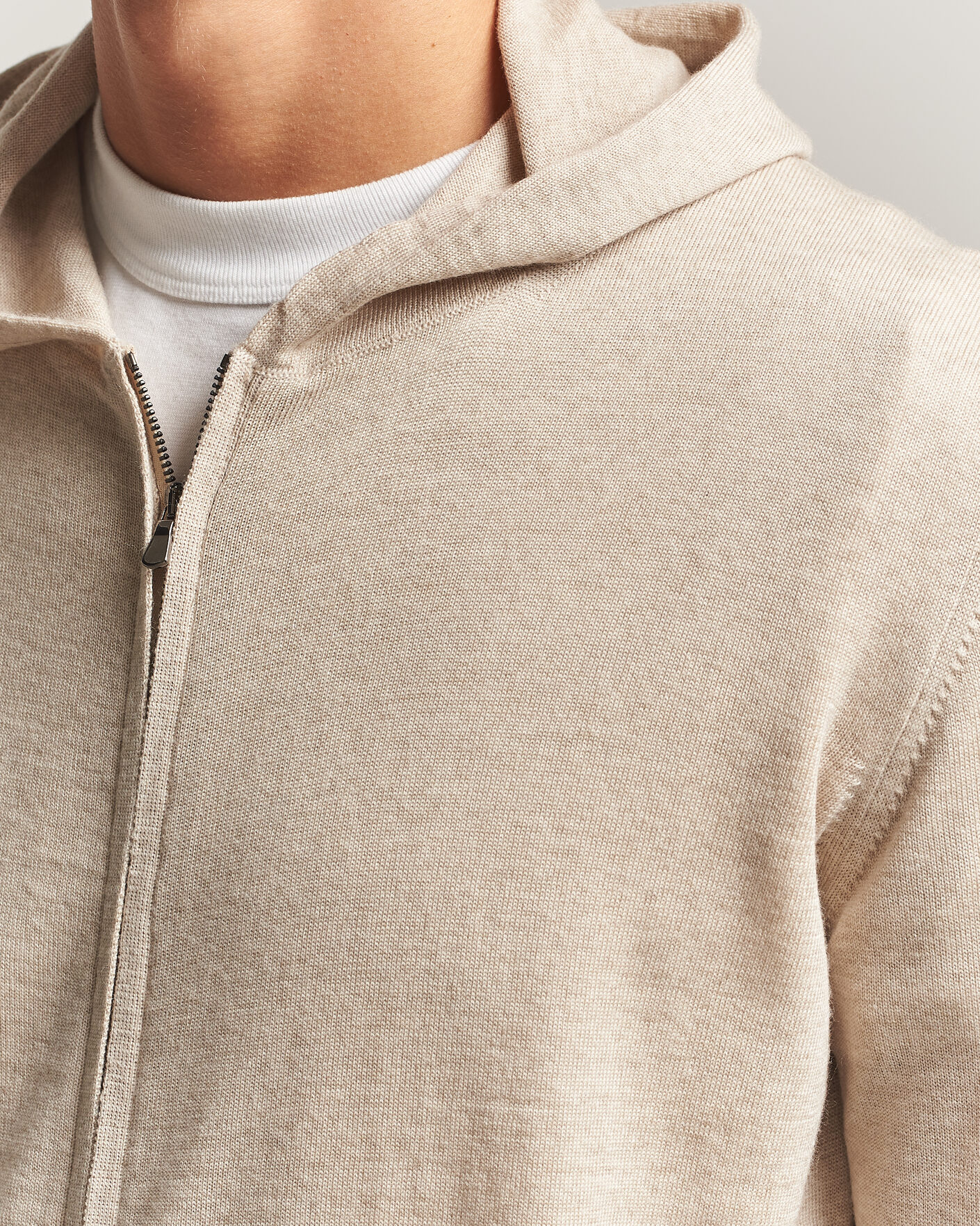 Herre | Trøjer | Altea | Merino Wool Cardigan Beige