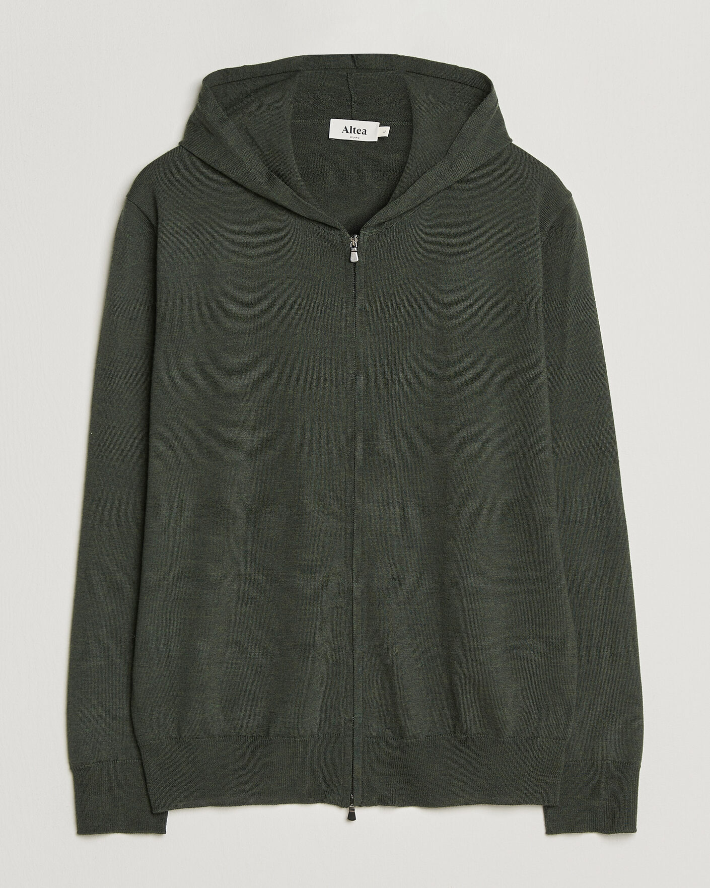 Herre | Trøjer | Altea | Merino Wool Cardigan Dark Military
