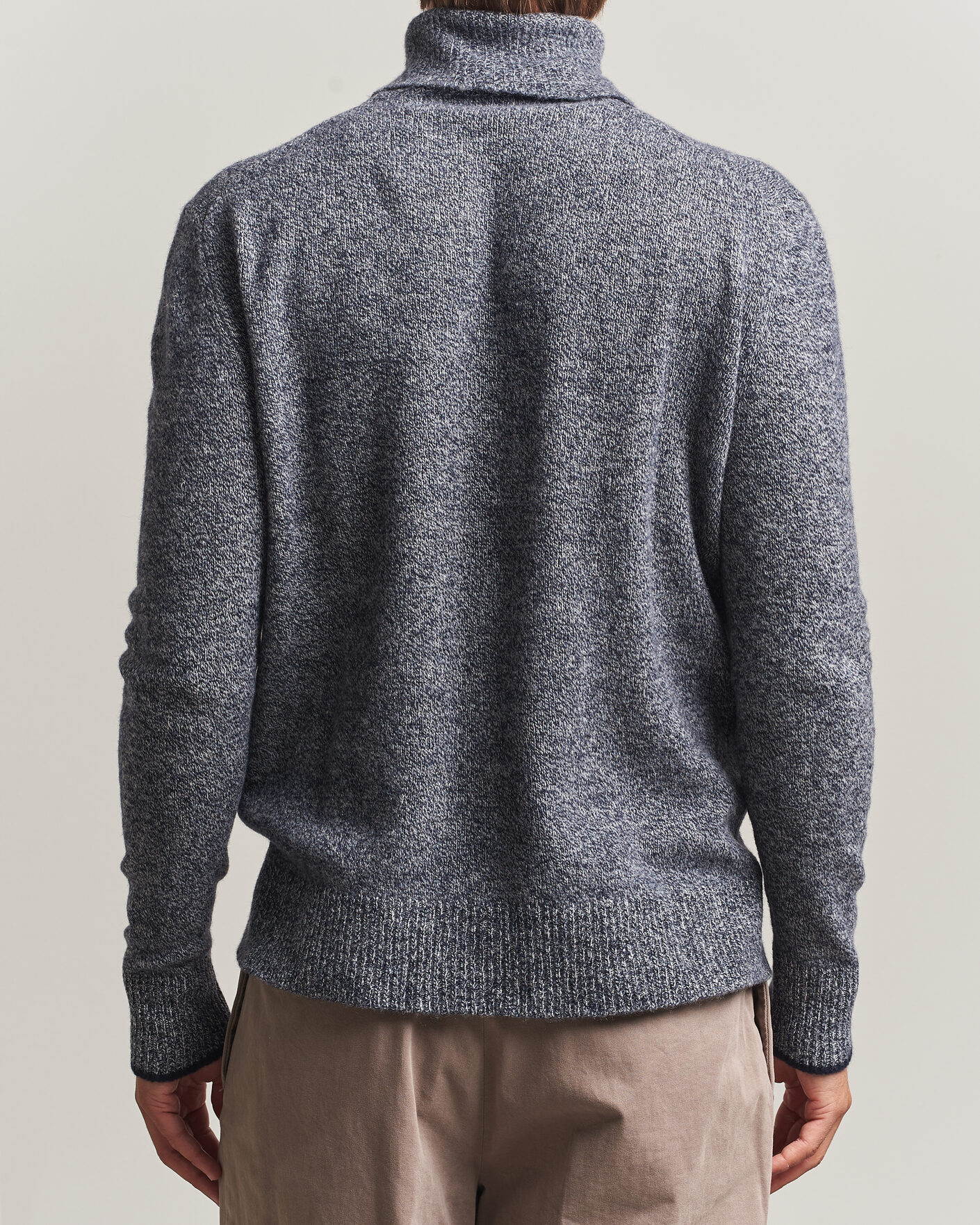 Herre | Trøjer | Altea | Cloud Cashmere Blend Rollneck Navy Melange