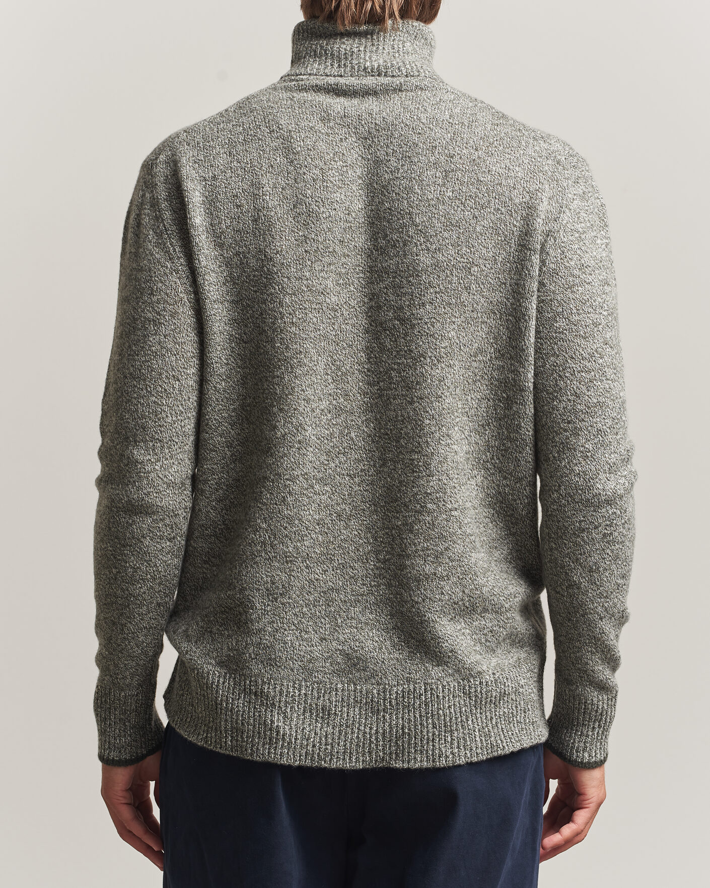 Herre | Trøjer | Altea | Cloud Cashmere Blend Rollneck Green Melange