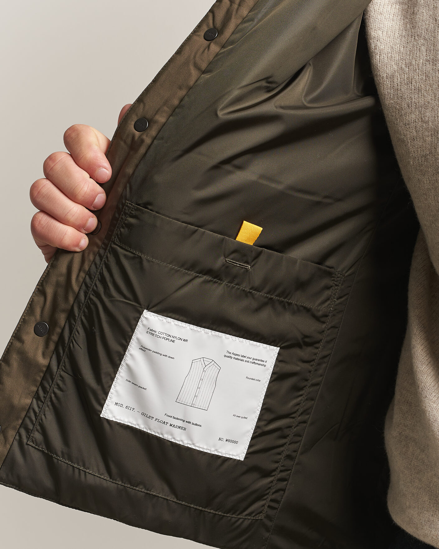 Herre | Veste | Aspesi | Quilted Liner Military