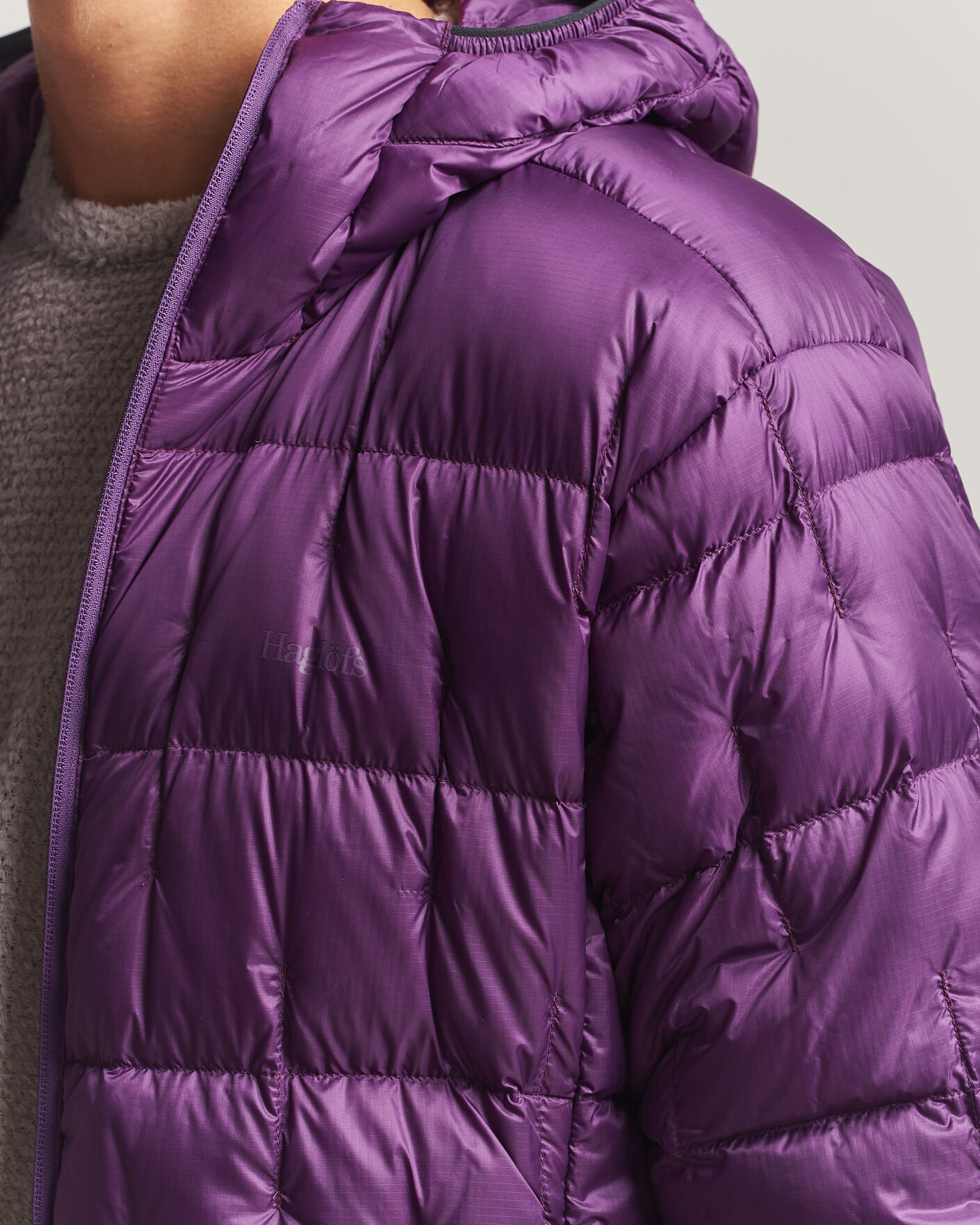 Herre | Jakker | Haglöfs | Hede Down Hood Jacket Purple Night