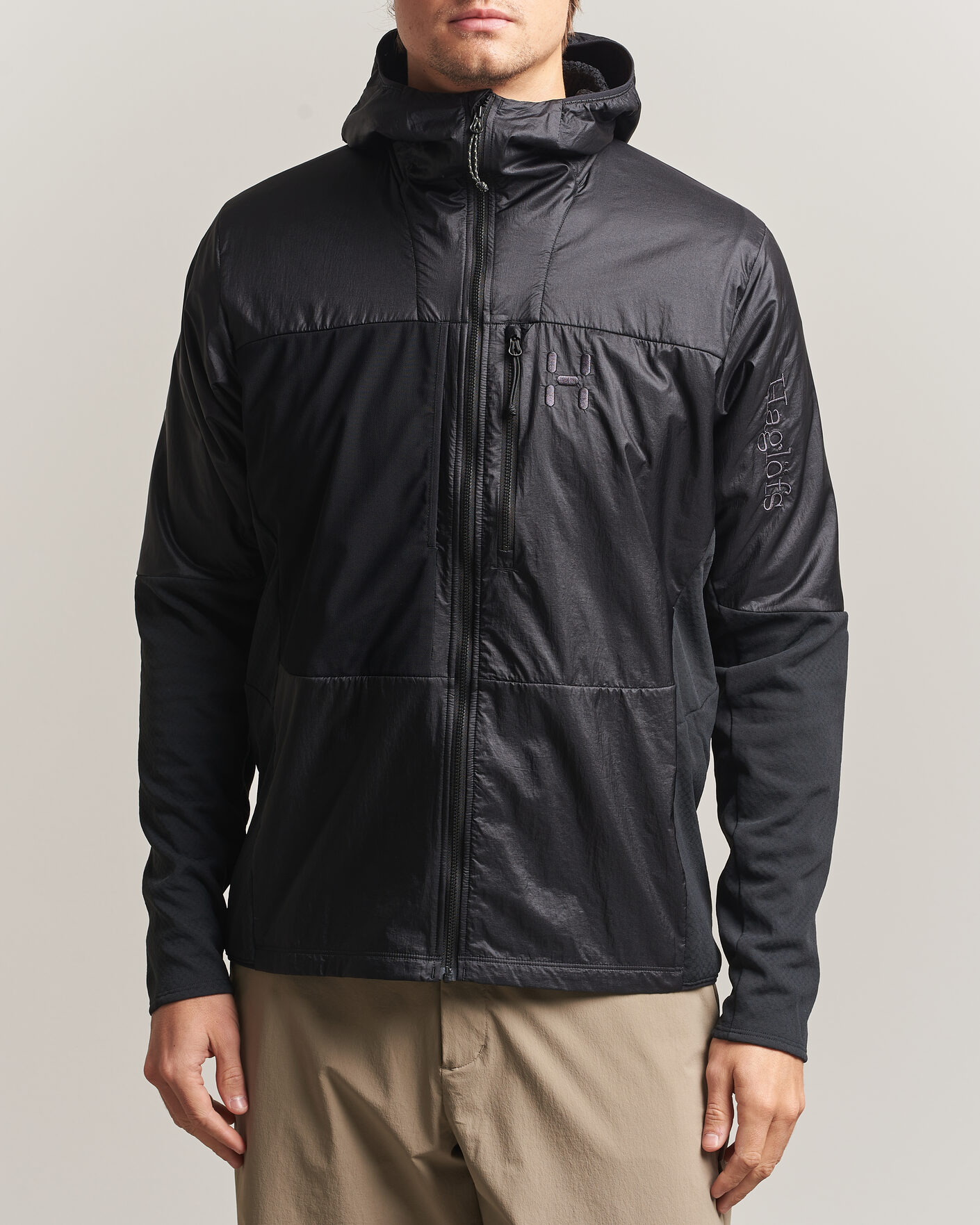 Herre | Jakker | Haglöfs | Nallo Touring Hybrid Mid Layer Jacket True Black