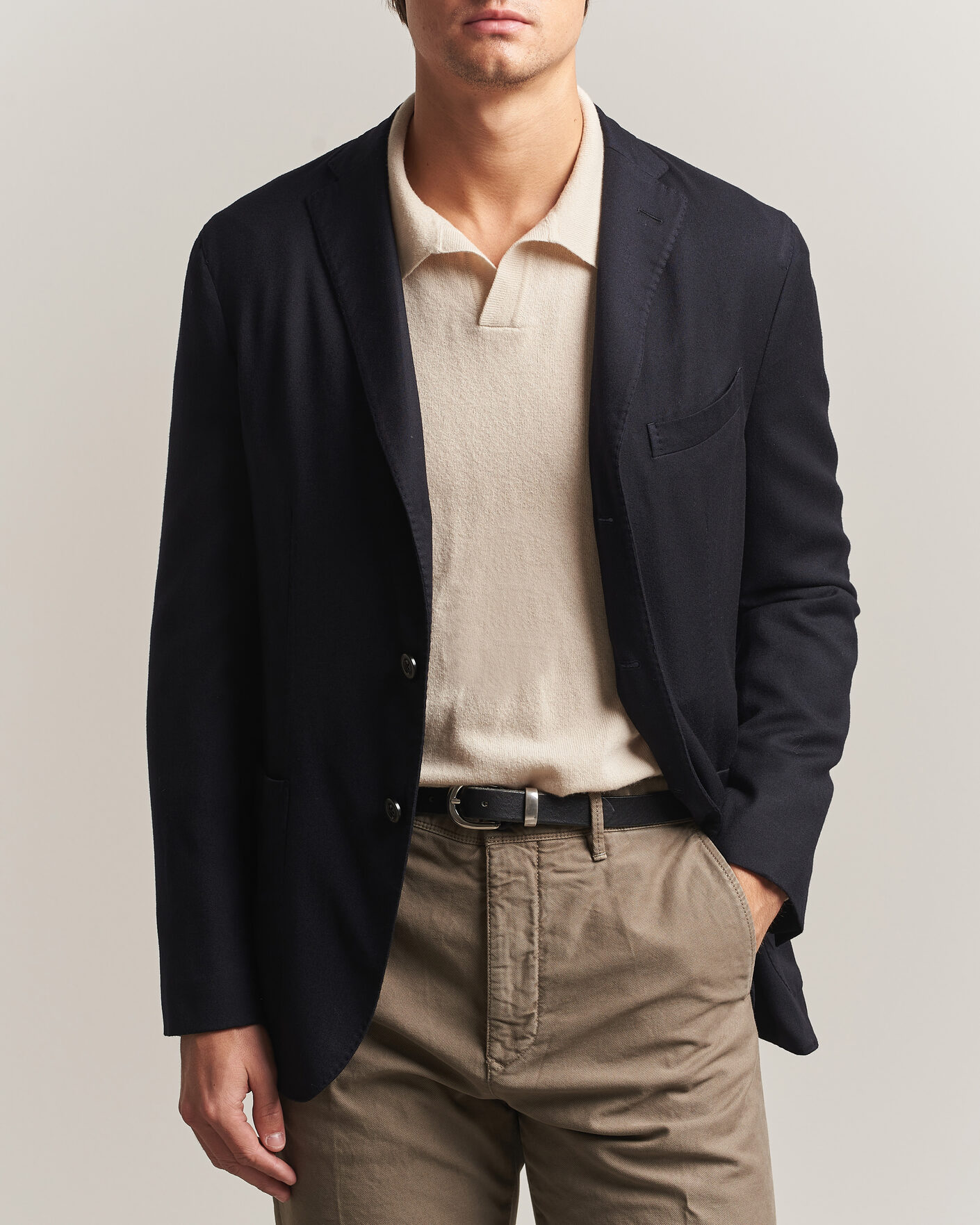 Herre | Blazere & jakker | Boglioli | K Jacket Soft Touch Flannel Blazer Navy
