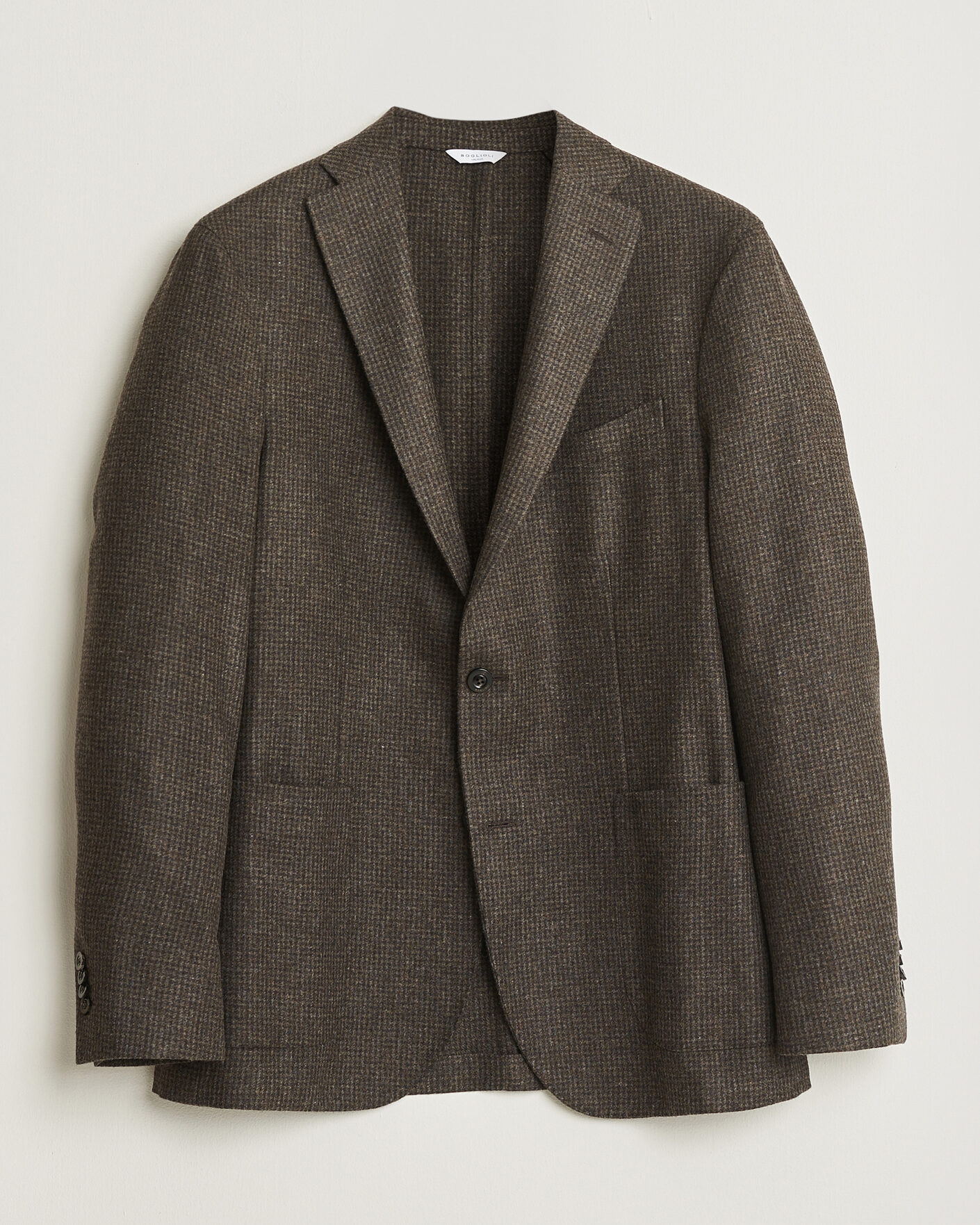 Herre | Blazere & jakker | Boglioli | K Jacket Wool Houndstooth Blazer Dark Brown