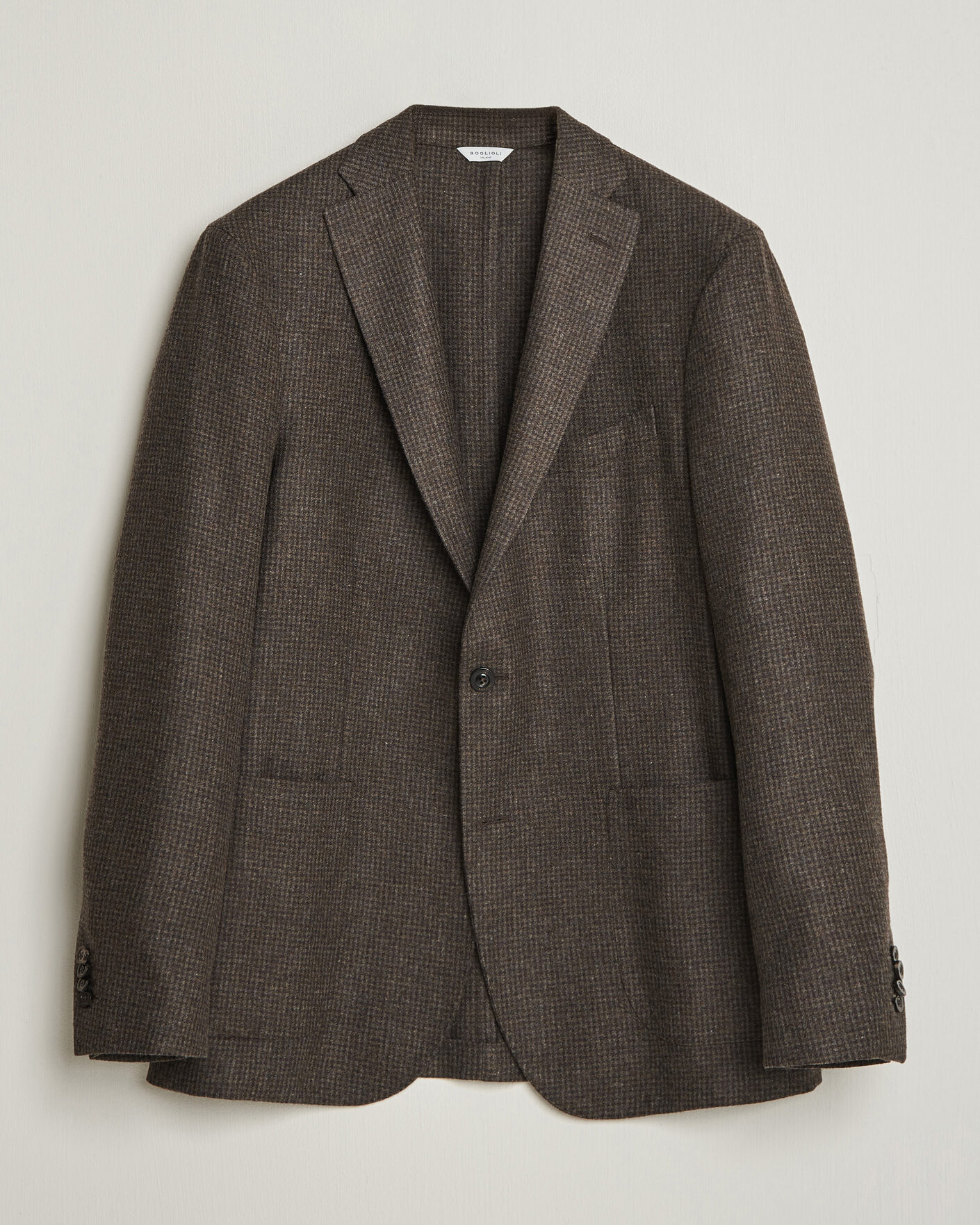 Herre | Blazere & jakker | Boglioli | K Jacket Wool Houndstooth Blazer Dark Brown