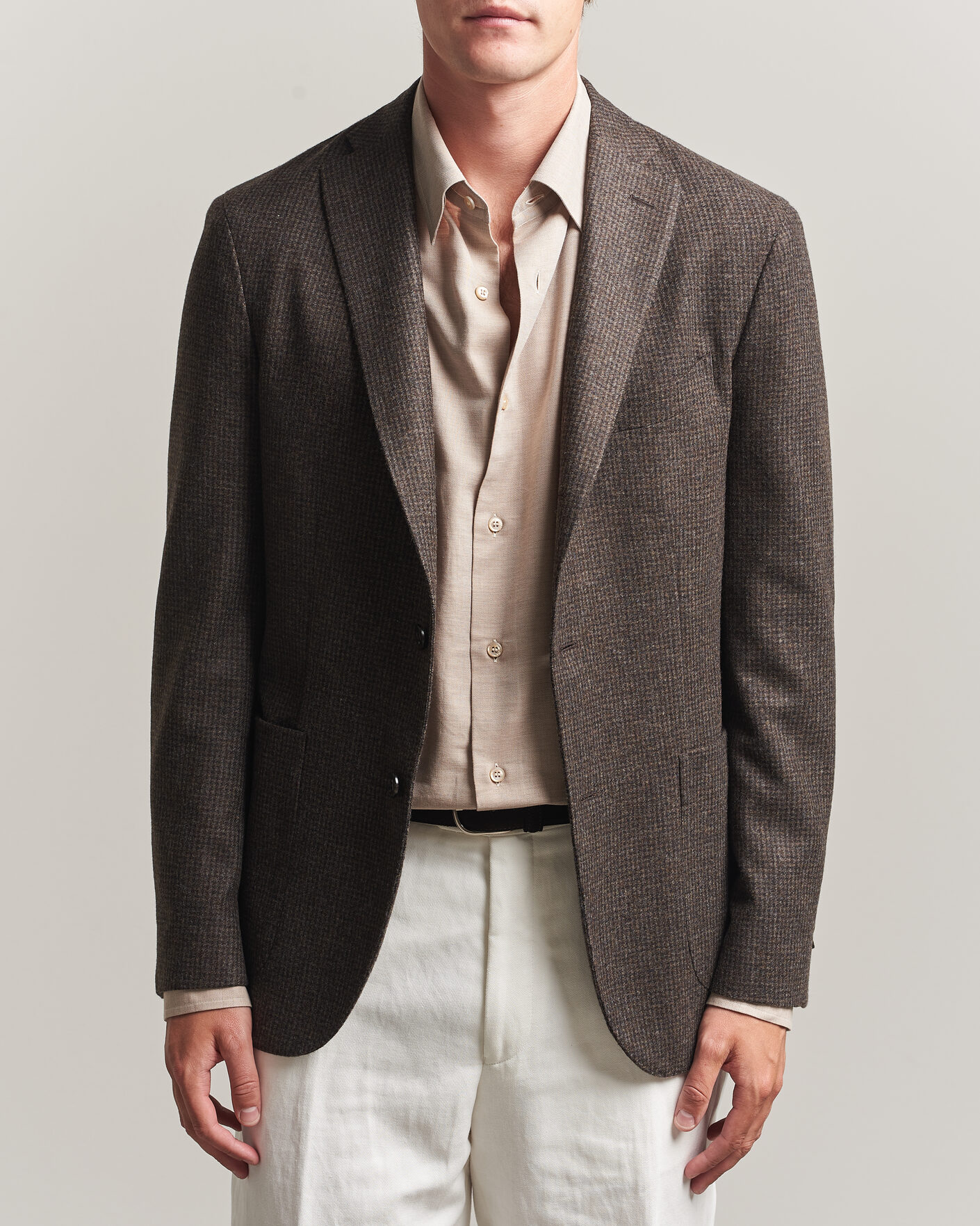 Herre | Blazere & jakker | Boglioli | K Jacket Wool Houndstooth Blazer Dark Brown