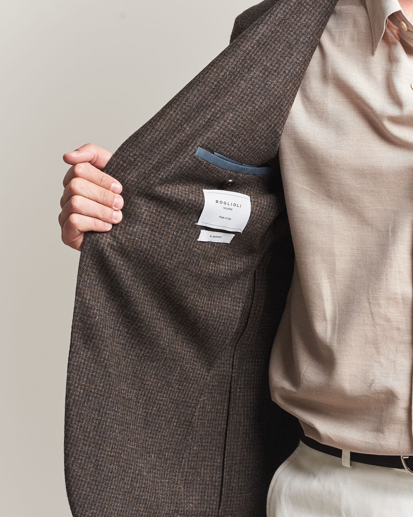 Herre | Blazere & jakker | Boglioli | K Jacket Wool Houndstooth Blazer Dark Brown